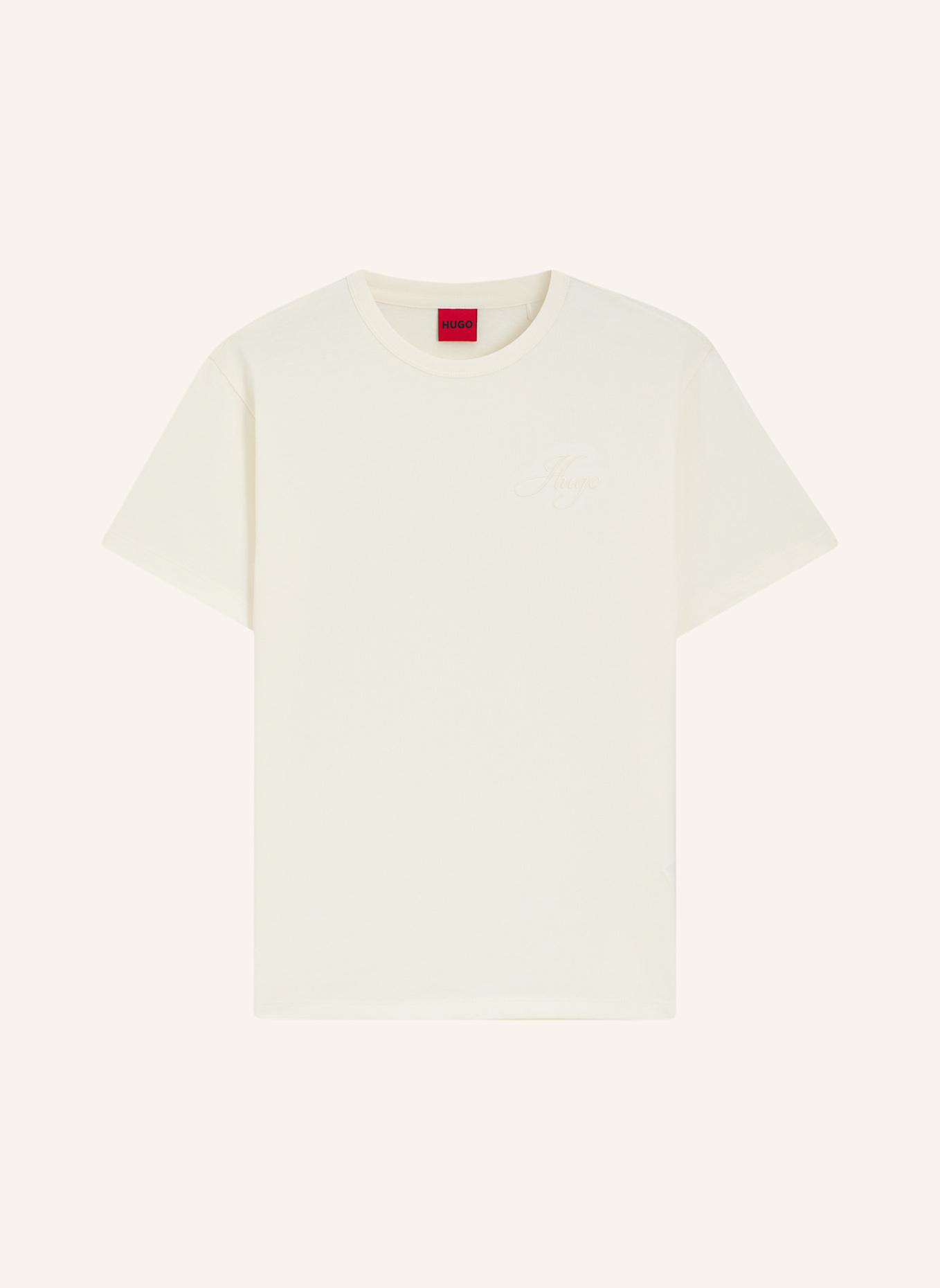 HUGO T-Shirt DAMACIA_7 Regular Fit: BEIGE