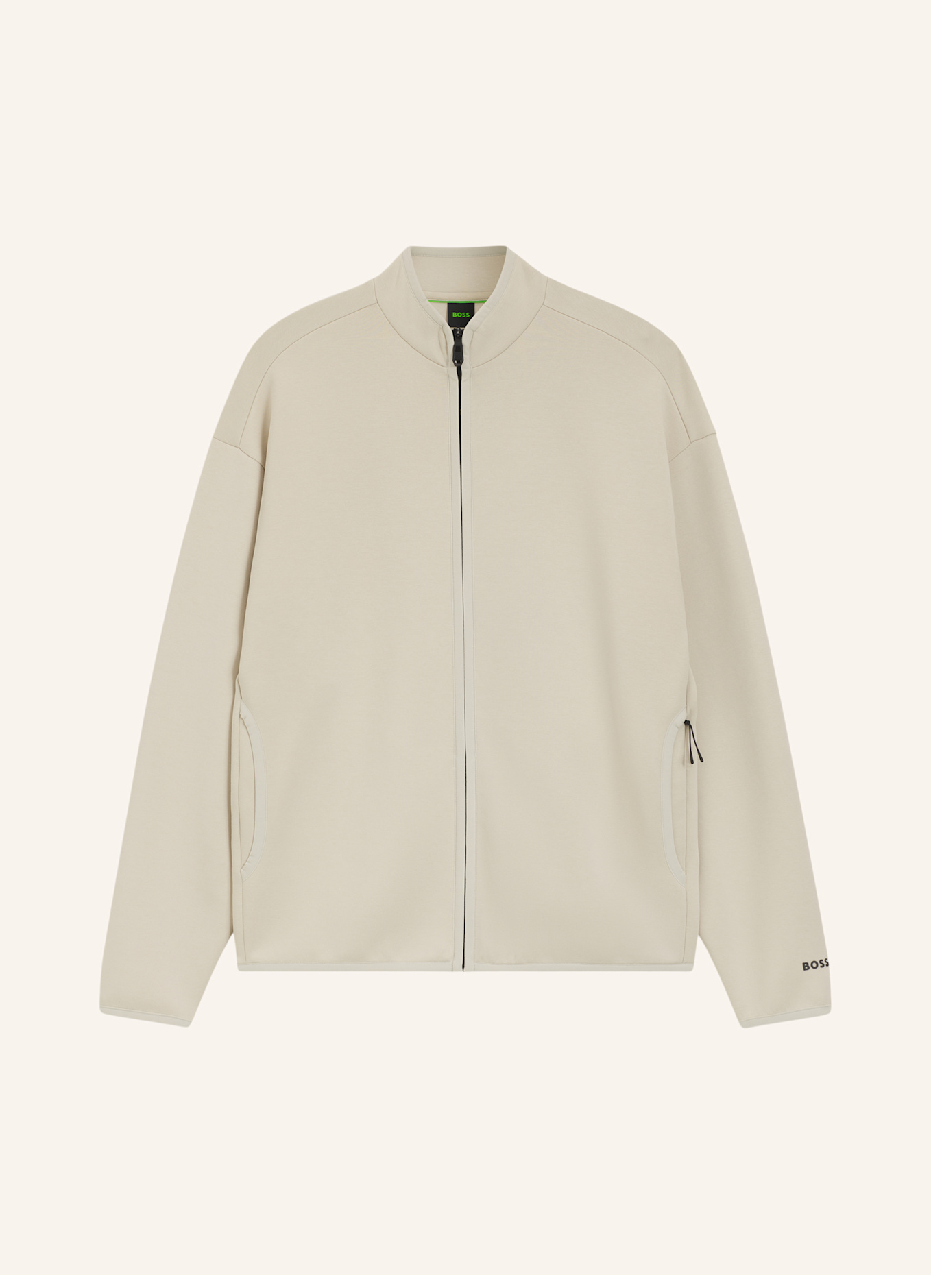 BOSS Sweatshirt SW_GLOBE FZ Relaxed Fit: BEIGE