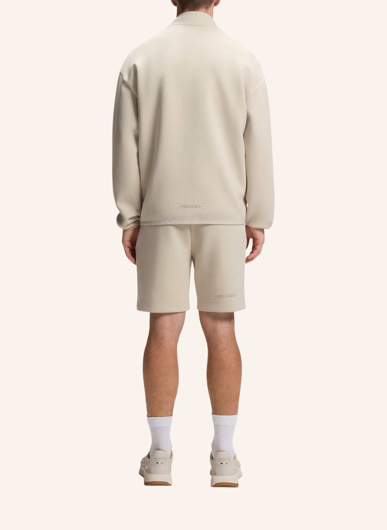 BOSS Sweatshirt SW_GLOBE FZ Relaxed Fit: BEIGE