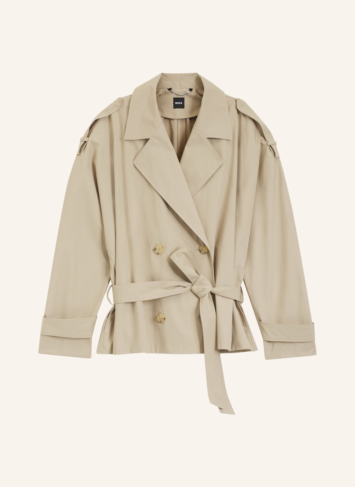 BOSS Klassischer Mantel CANGGU Regular Fit: BEIGE