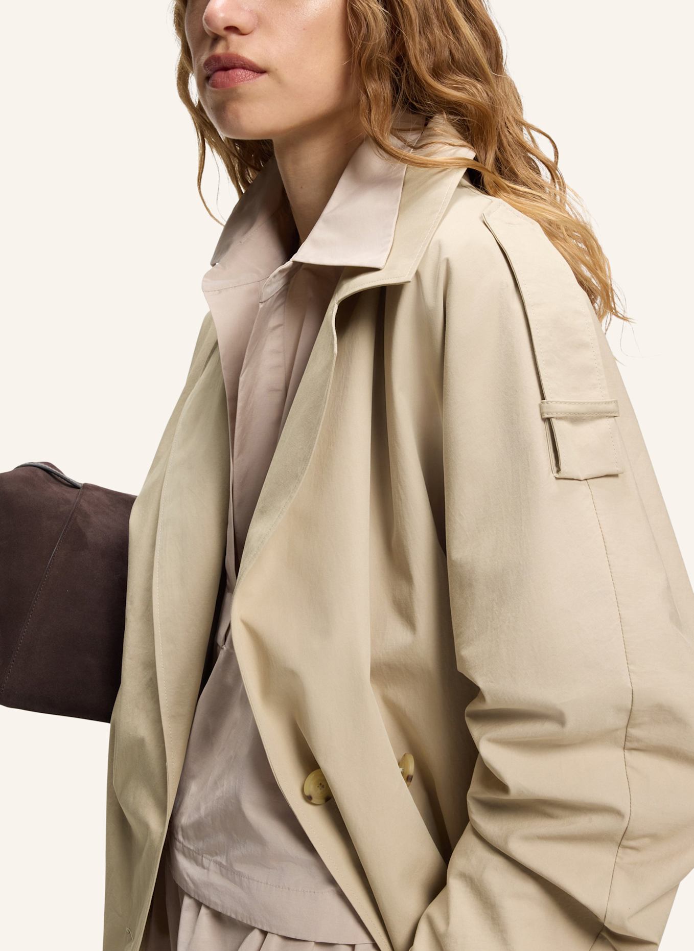 BOSS Klassischer Mantel CANGGU Regular Fit: BEIGE