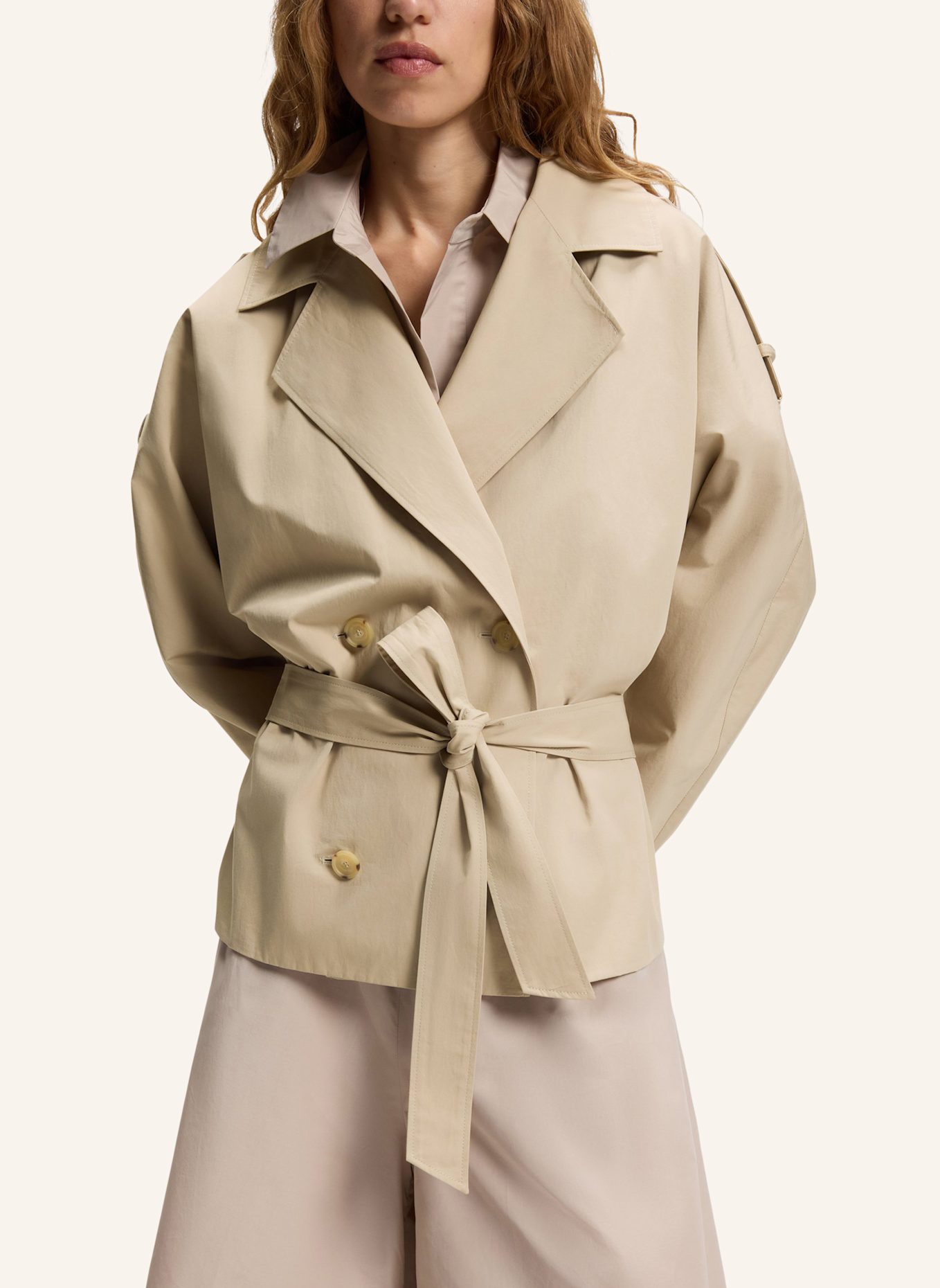 BOSS Klassischer Mantel CANGGU Regular Fit: BEIGE