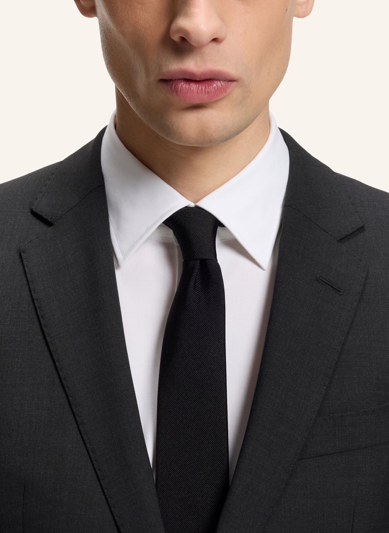 BOSS Business Anzug H-HUGE-2PCS-224 Slim Fit: DUNKELGRAU