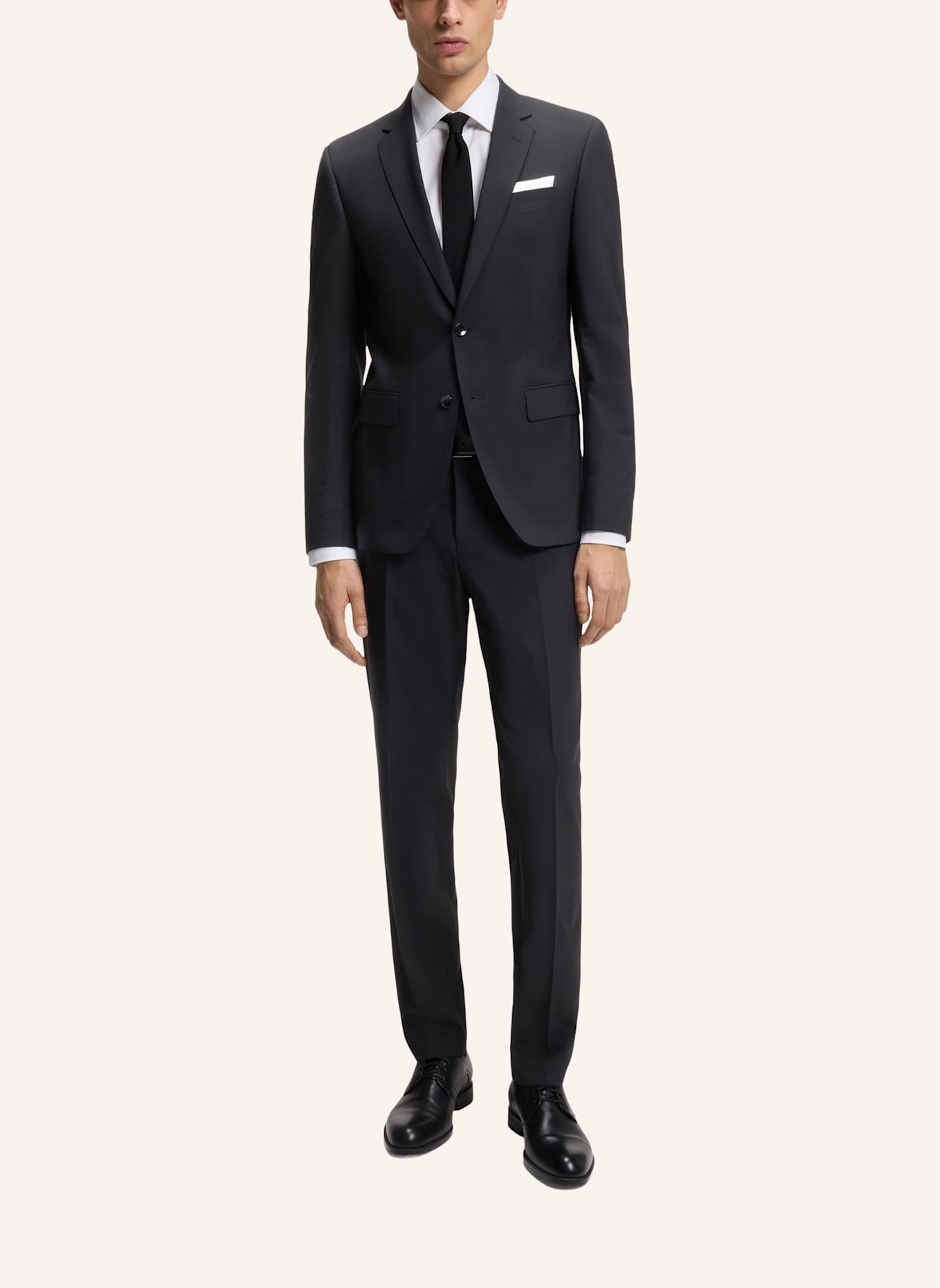 BOSS Business Anzug H-HUGE-2PCS-224 Slim Fit: SCHWARZ