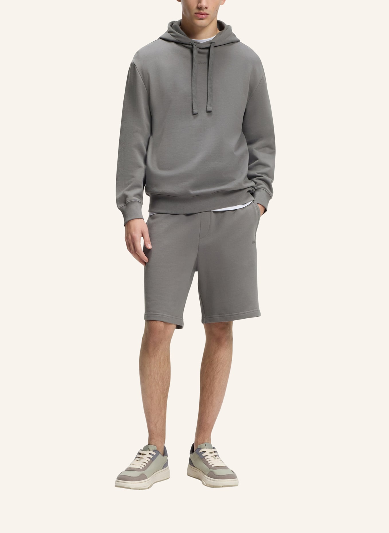 HUGO Hoodie DAPO: DUNKELGRAU