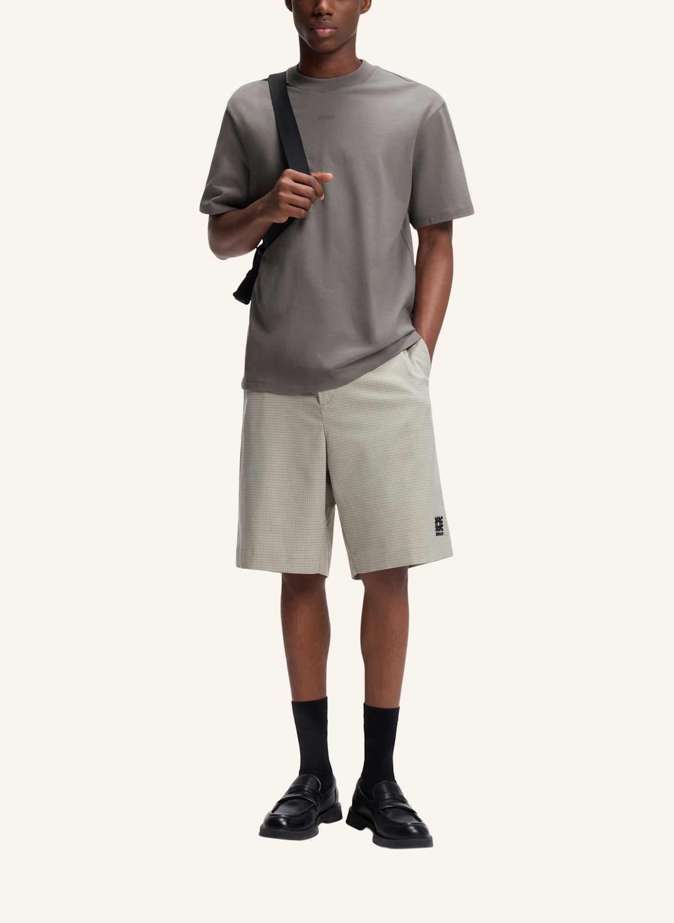 HUGO T-Shirt DAPOLINO: DUNKELGRAU