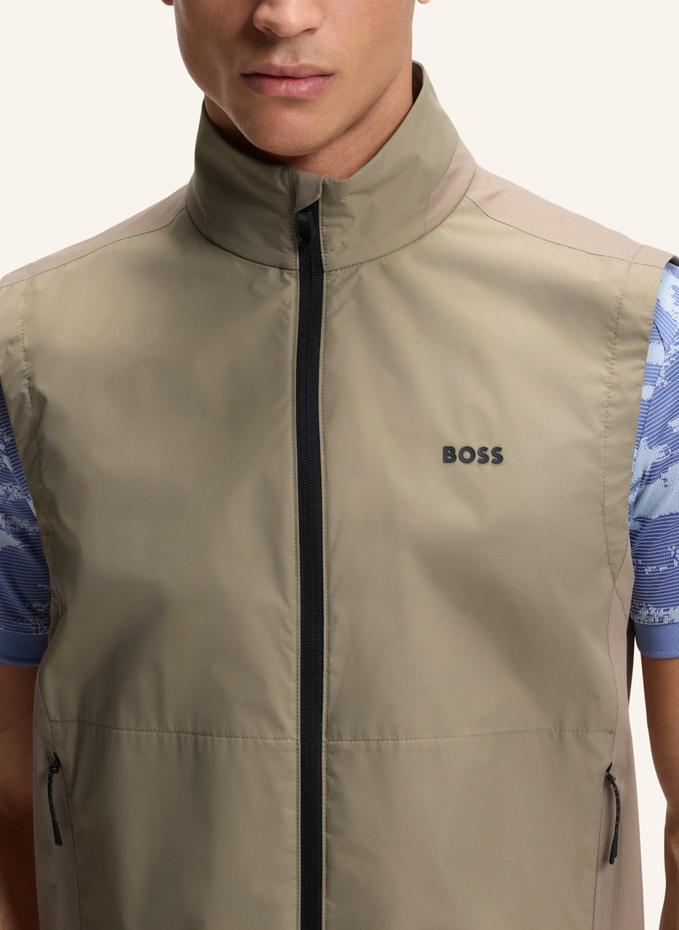 BOSS Casual Jacke OW_GOC BIRDIE VEST Regular Fit: HELLGRÜN