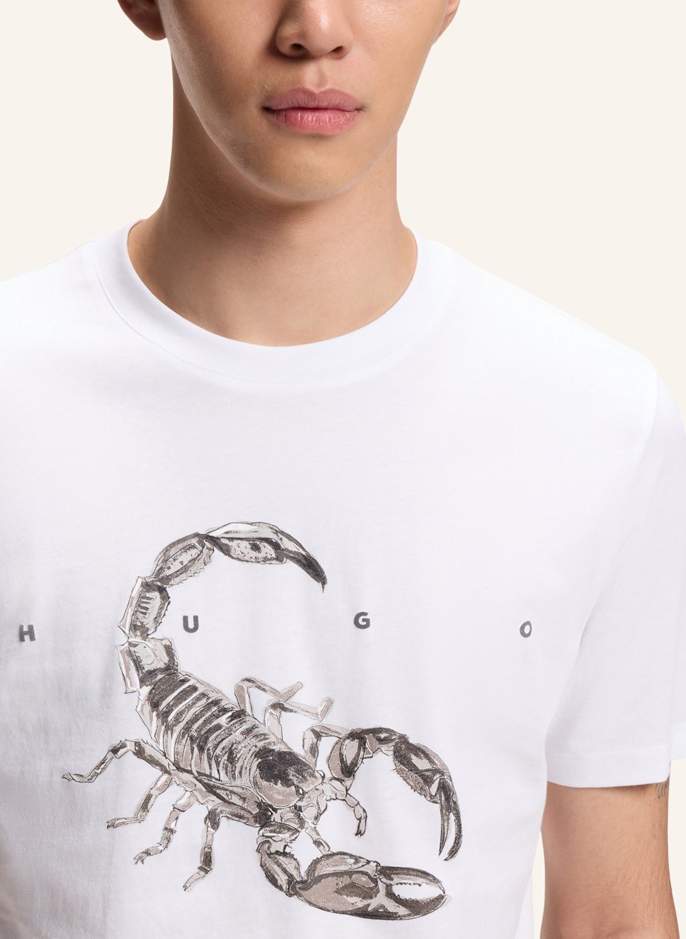 HUGO T-Shirt DISCORB Regular Fit: WEISS