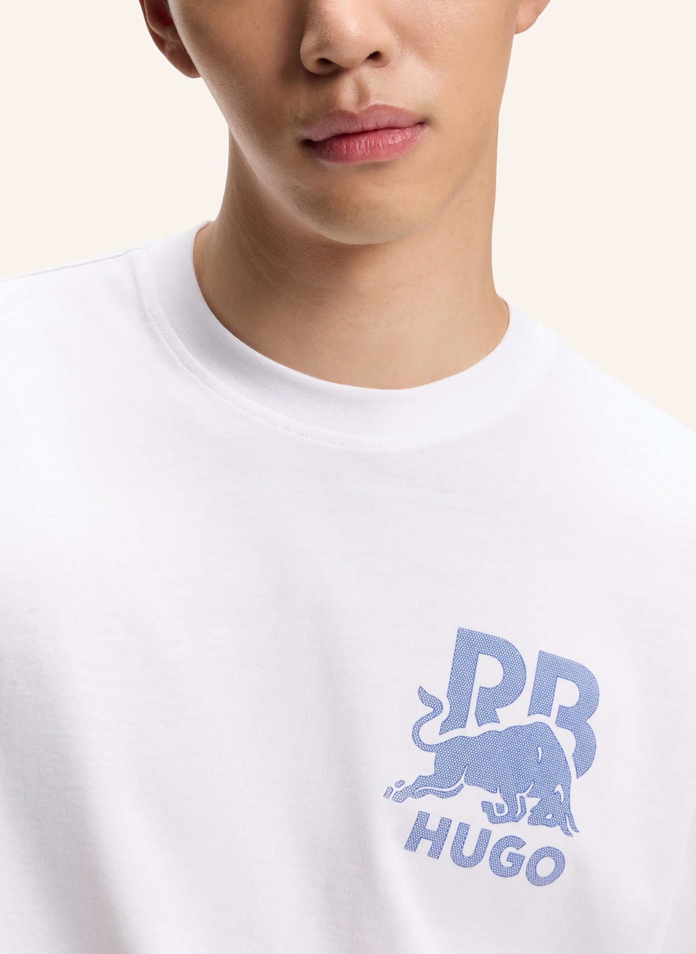 HUGO T-Shirt DELEL_RB Relaxed Fit: WEISS