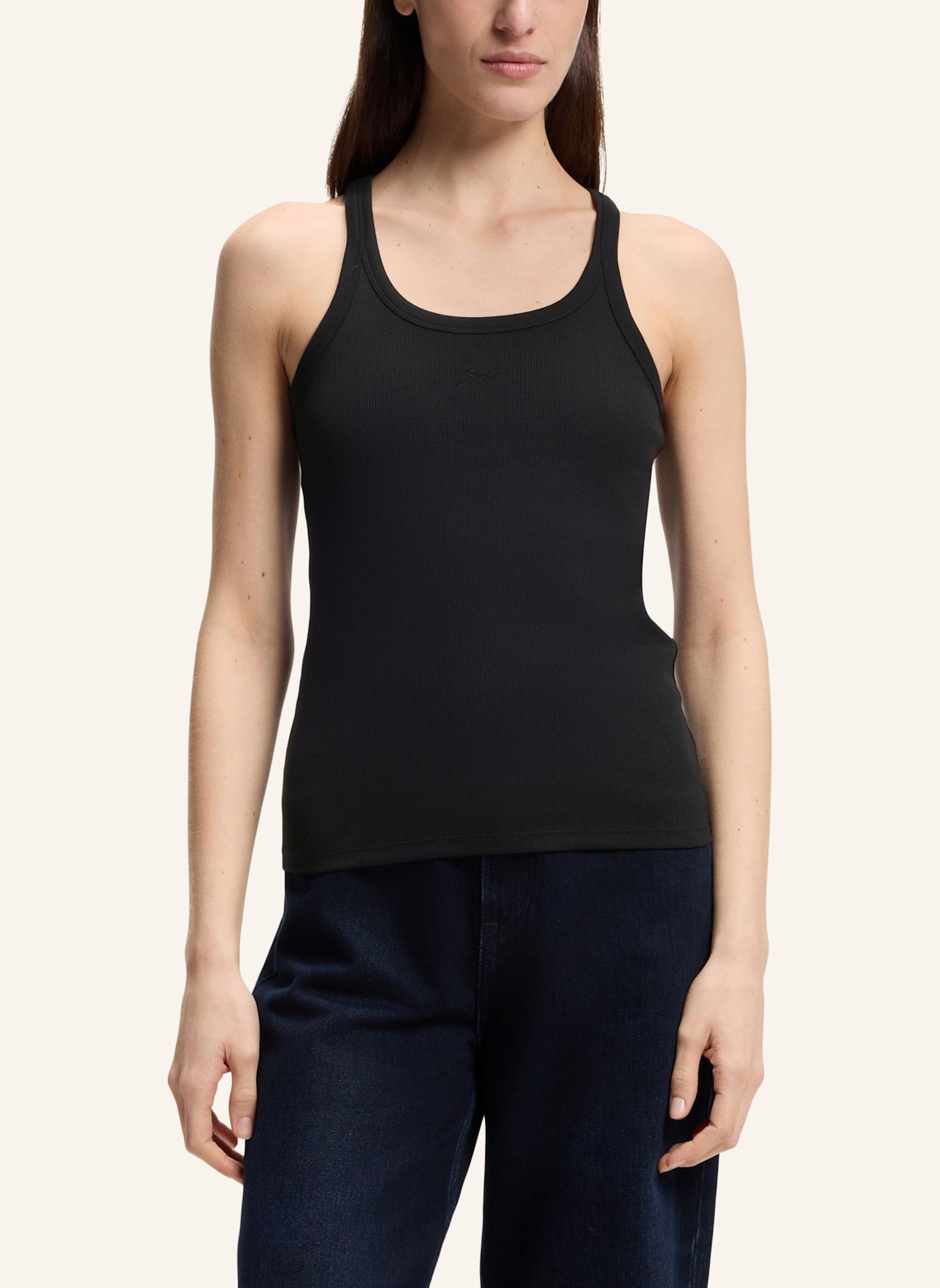 BOSS Top C_EPETITE Slim Fit: SCHWARZ