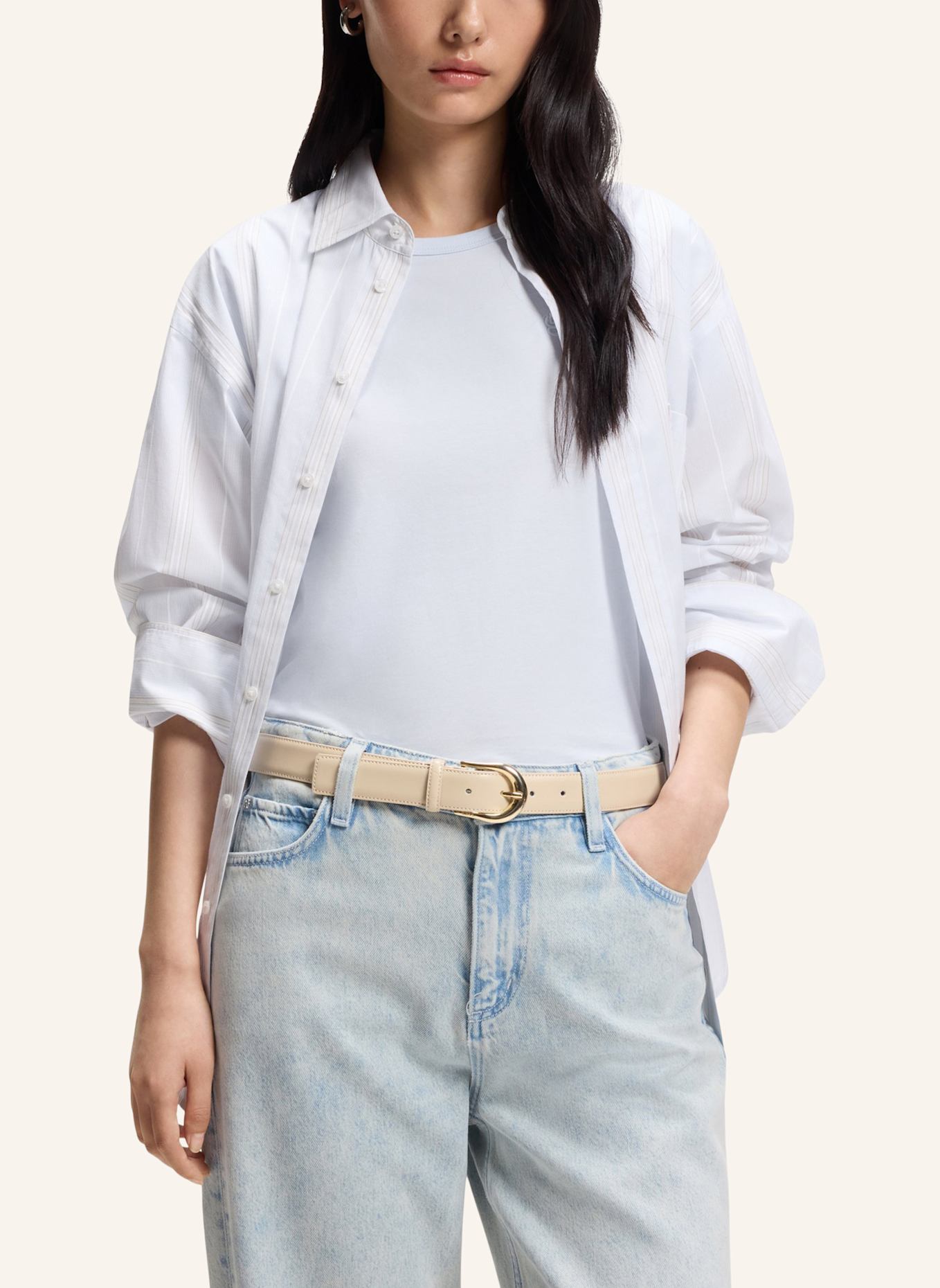 BOSS Ledergürtel CAROL: BEIGE