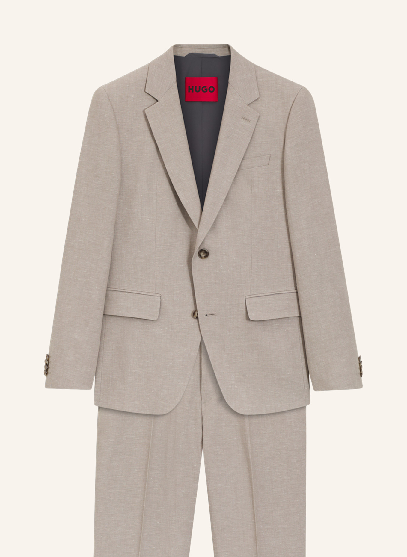 HUGO Business Anzug HENRY-GETLIN253X Slim Fit: HELLBRAUN