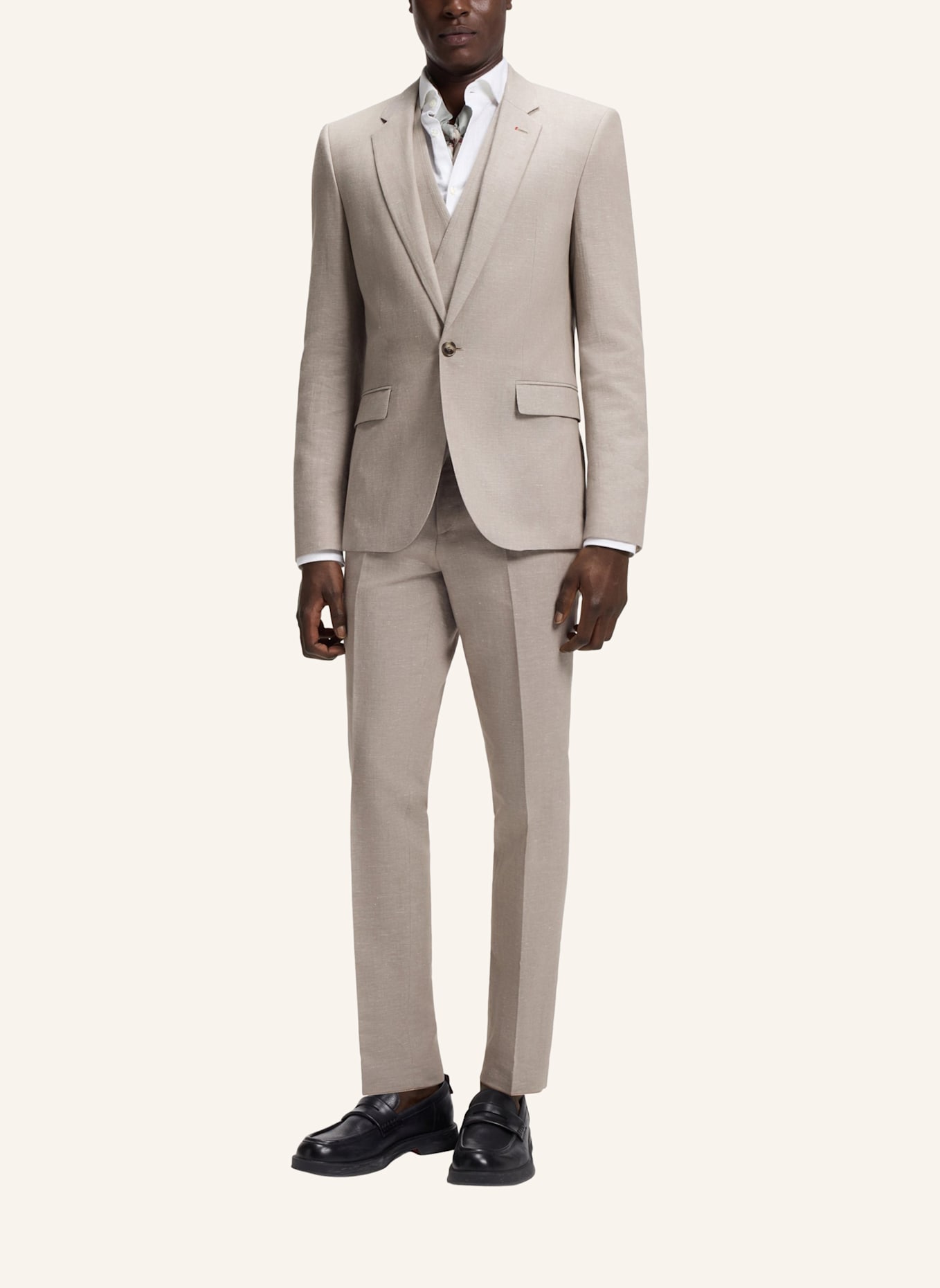 HUGO Business Anzug HENRY-GETLIN253X Slim Fit: HELLBRAUN