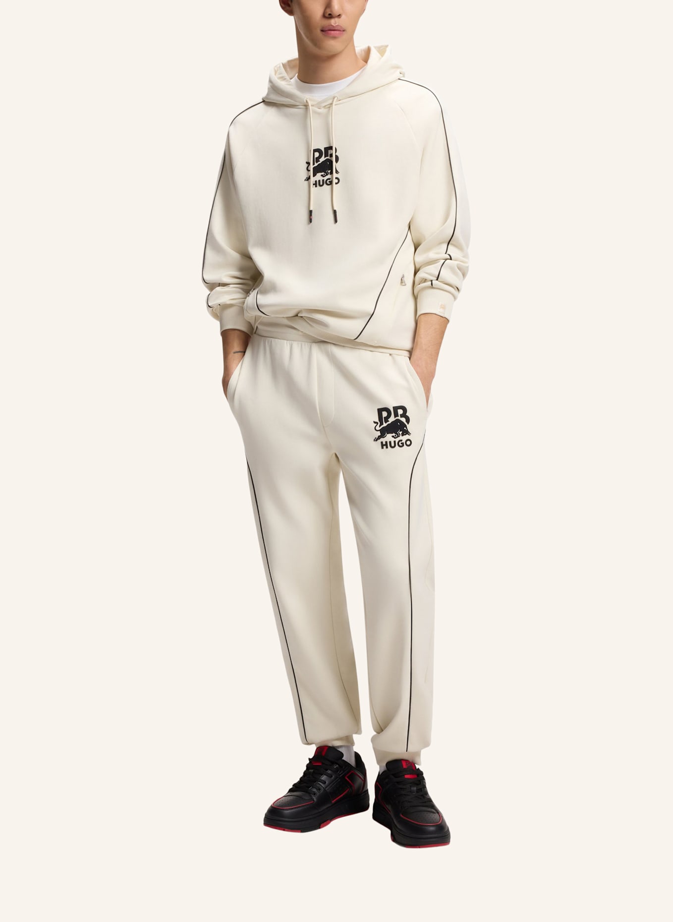 HUGO Sweatshirt DOFRENTIS_RB Relaxed Fit: WEISS