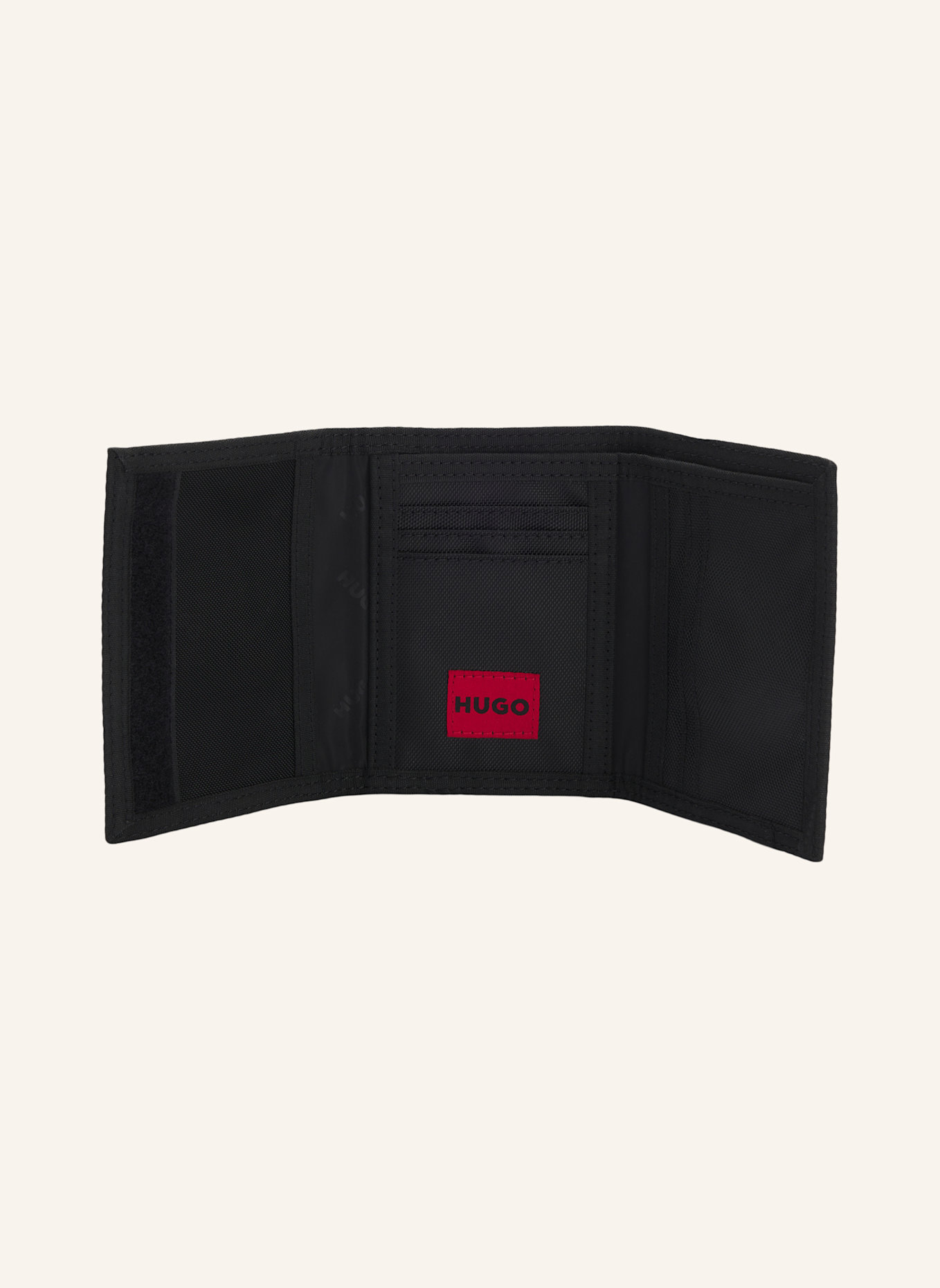 HUGO Kleine Leder-Geschenkset GB_NYLON MULTICARD: SCHWARZ