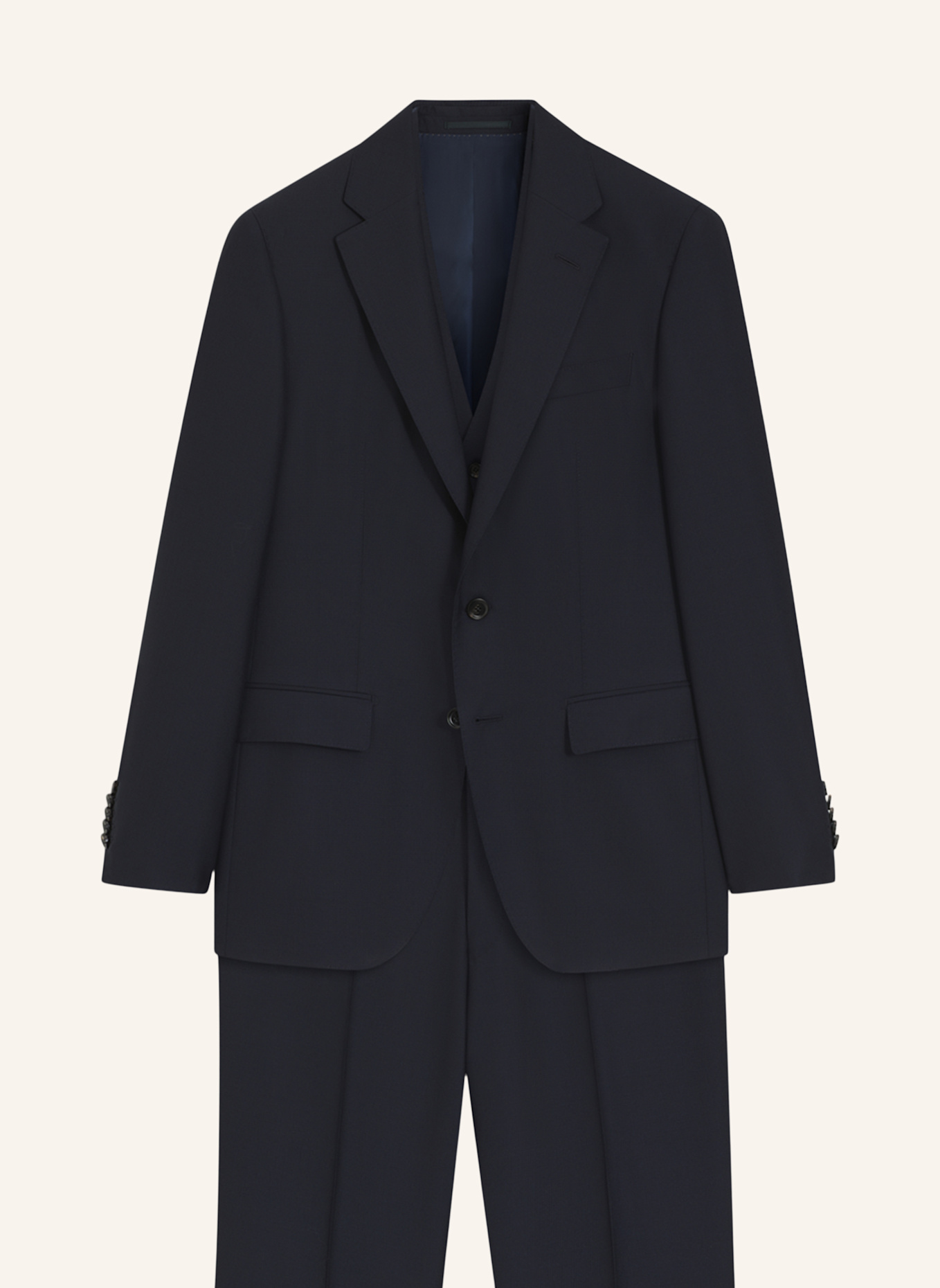 BOSS Business Anzug L-HARVERS-3PCS-241 Slim Fit: DUNKELBLAU