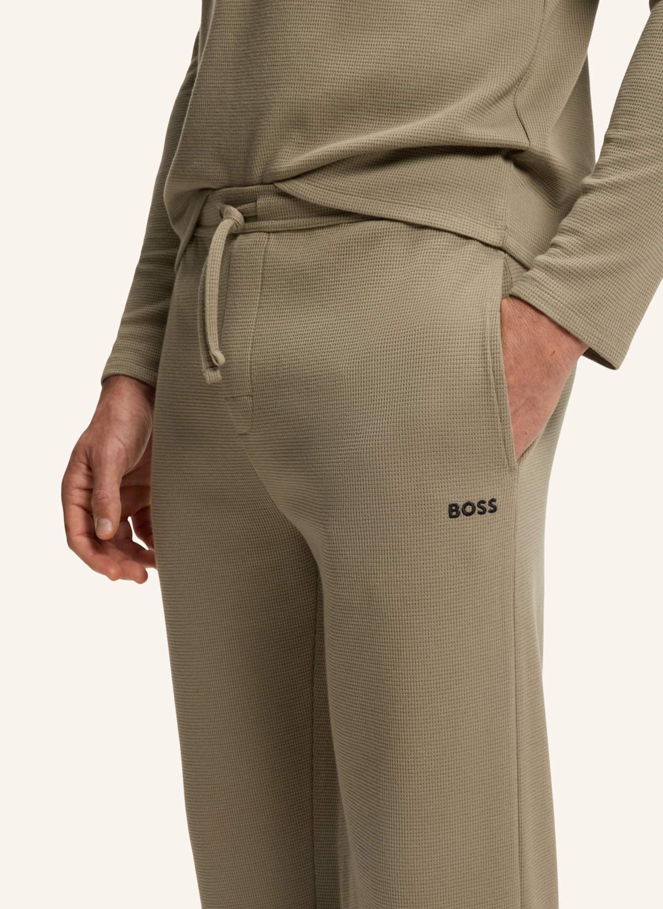 BOSS Schlafhose WAFFLE: BRAUN