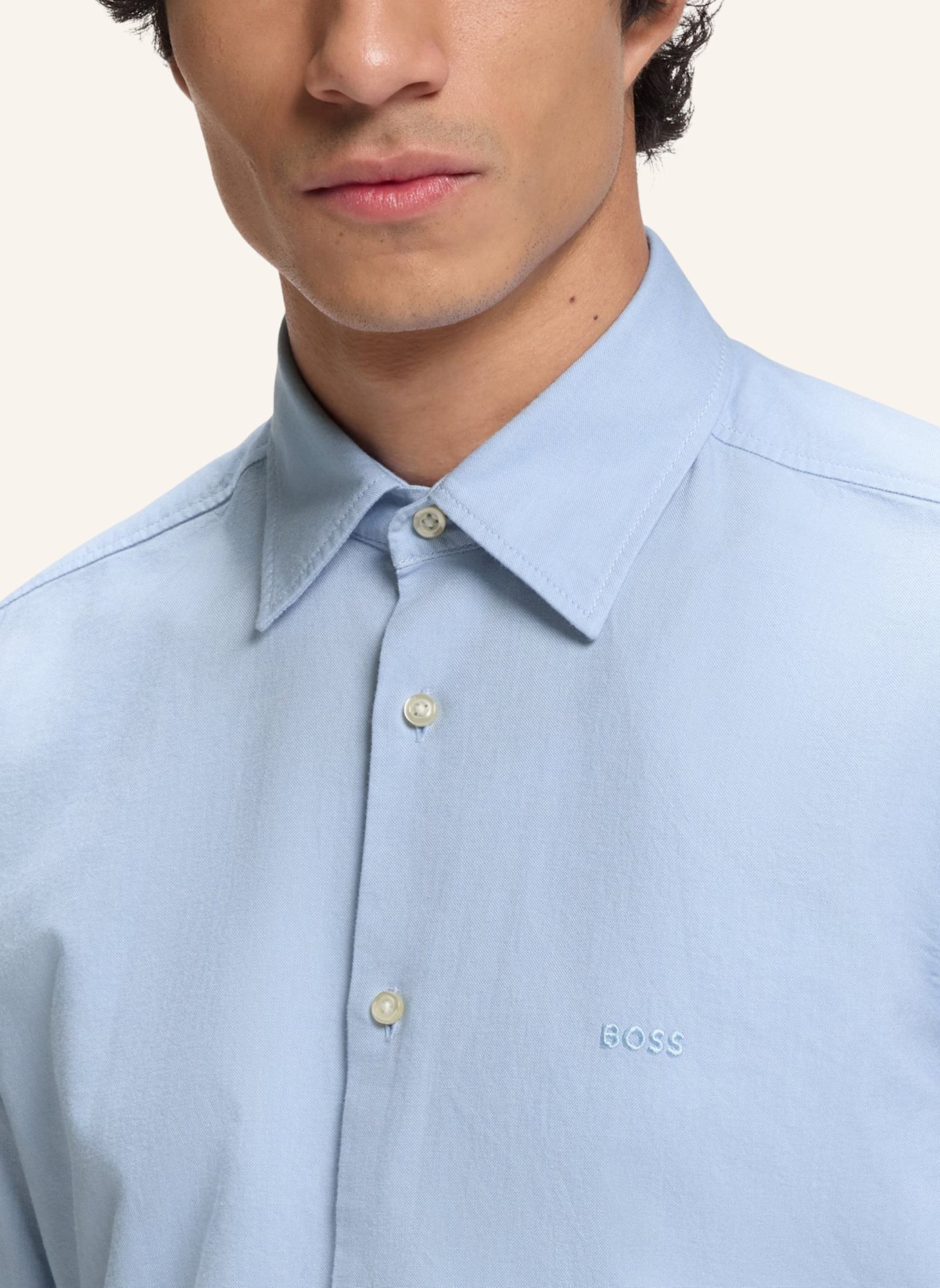 BOSS Casual Hemd RASH_2_M Regular Fit: HELLBLAU