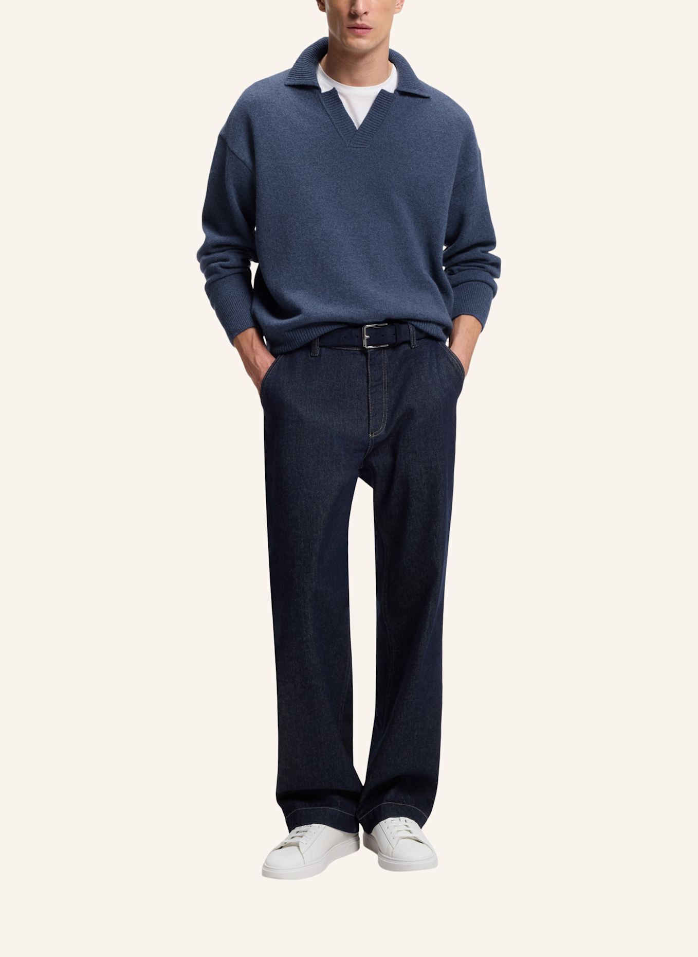 BOSS Pullover C-UCARI Regular Fit: BLAUGRAU