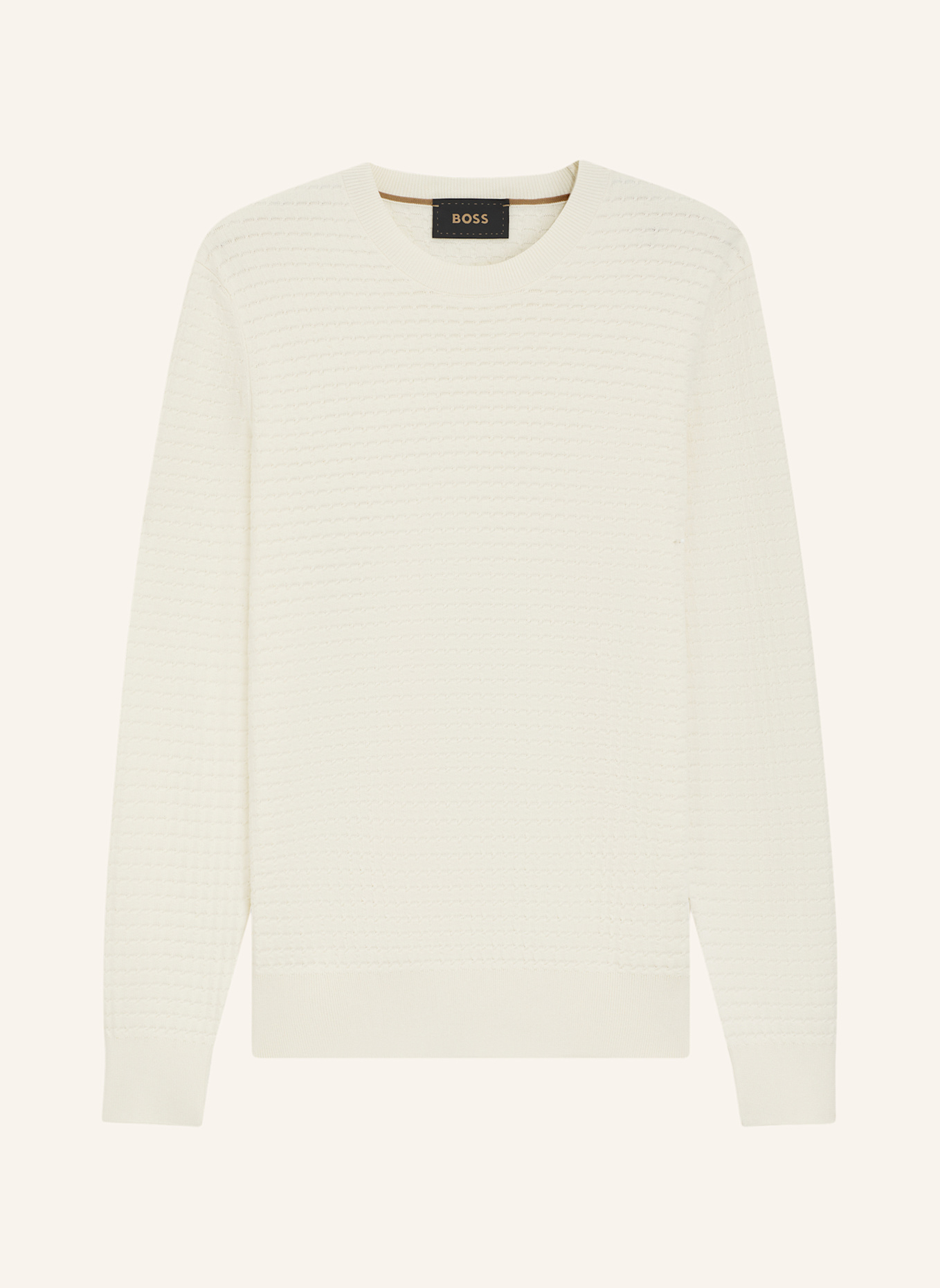 BOSS Pullover L-NADALI Regular Fit: WEISS