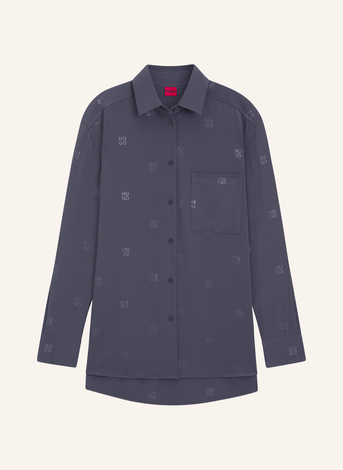 HUGO Business Bluse ELODINA Oversize Fit: NEONGELB