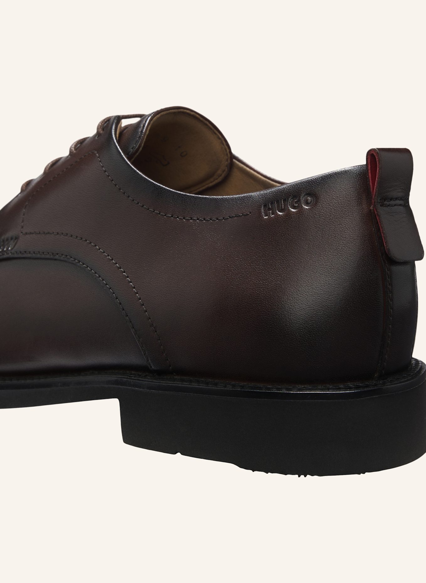 HUGO Business-Schnürschuh GINSBY_DERB_PLLT: DUNKELBRAUN