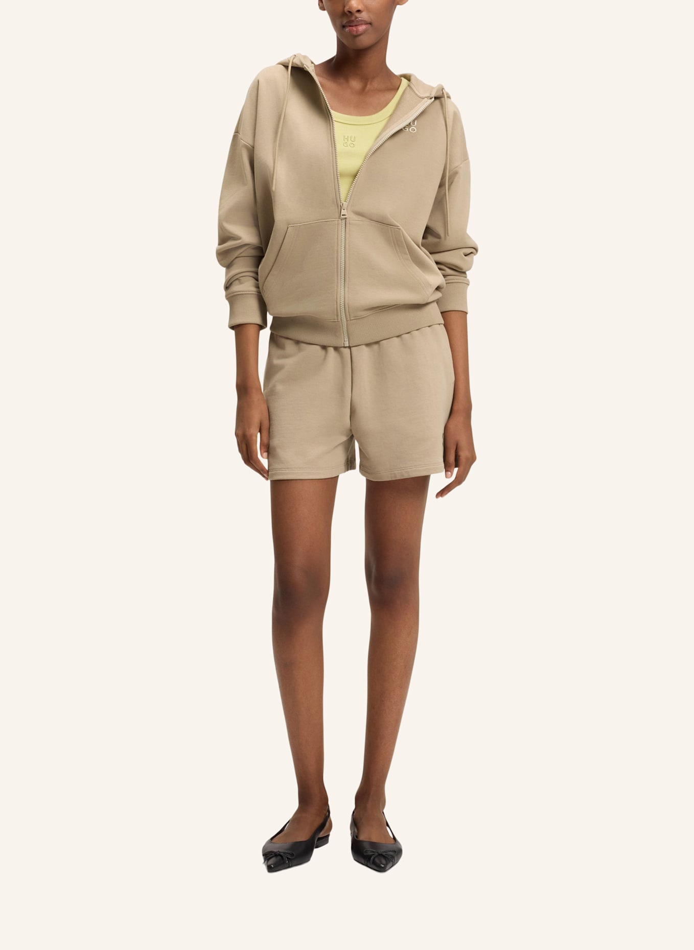 HUGO Sweatshirt DALFINE Regular Fit: HELLBRAUN