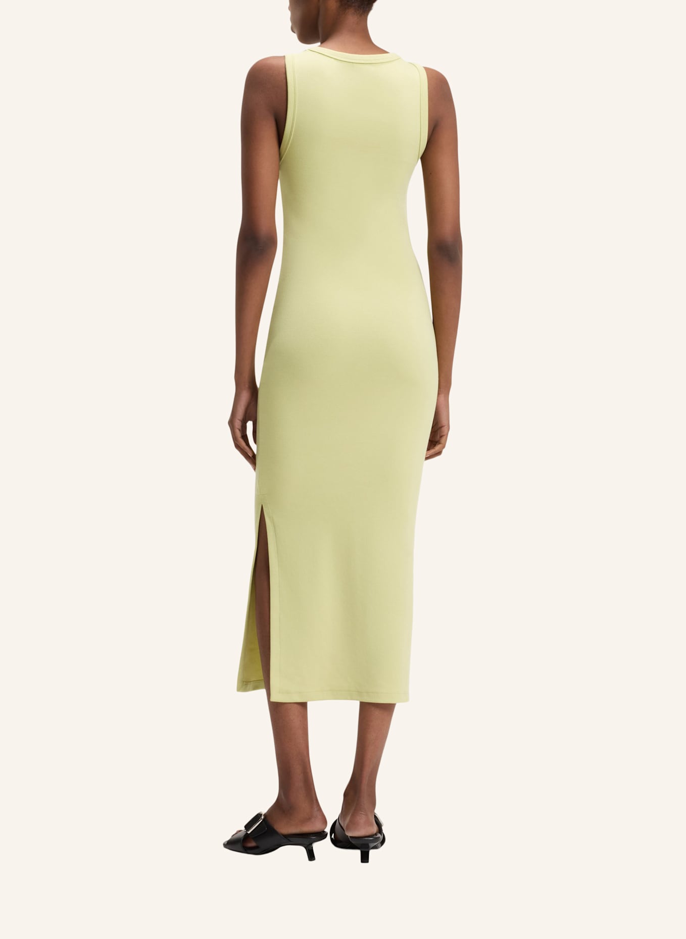 HUGO Jersey-Kleid NALIMERA Slim Fit: BEIGE