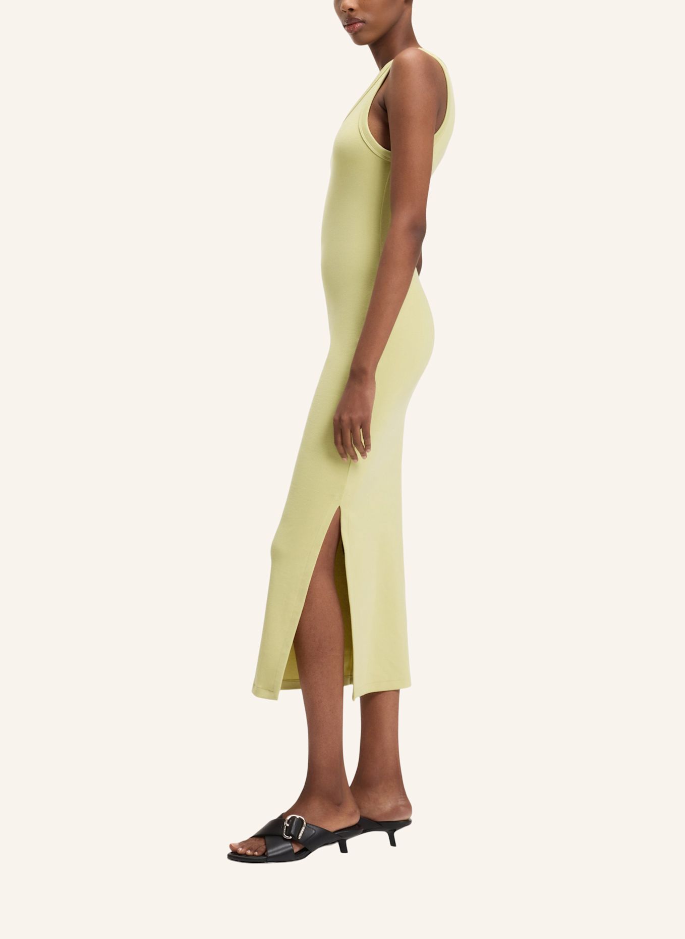 HUGO Jersey Dresses NALIMERA Slim Fit: BEIGE