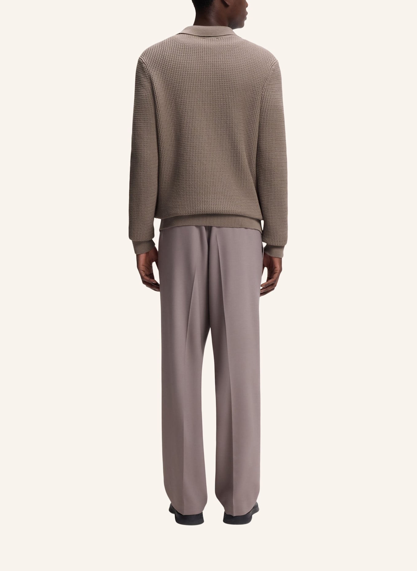 HUGO Pullover SAFFOWL Relaxed Fit: HELLBRAUN