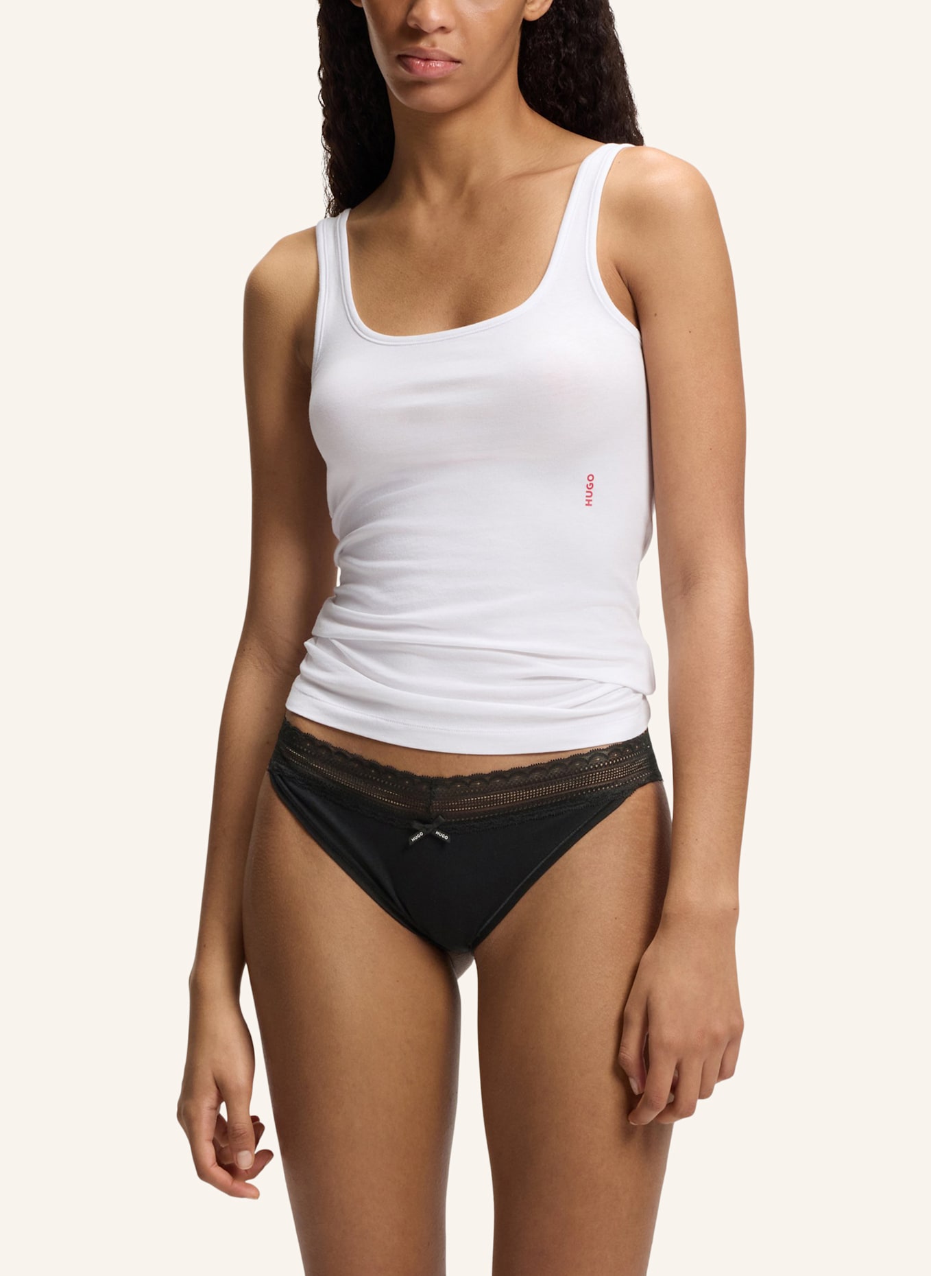 HUGO Slip TRIPLET LACE BRIEF: SCHWARZ