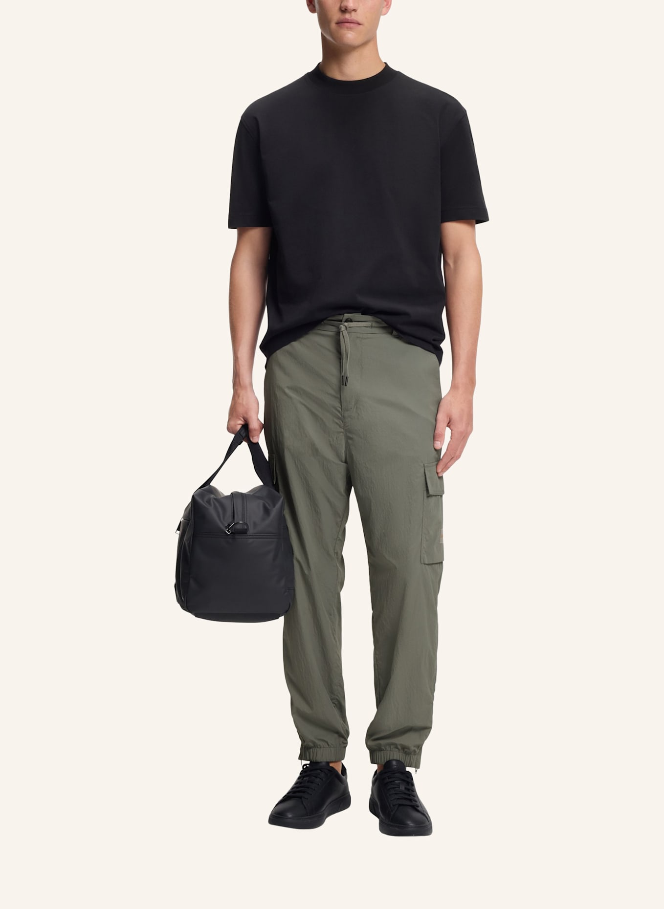 BOSS Casual Hose SRACKY_5_CARGO Relaxed Fit: HELLGRAU