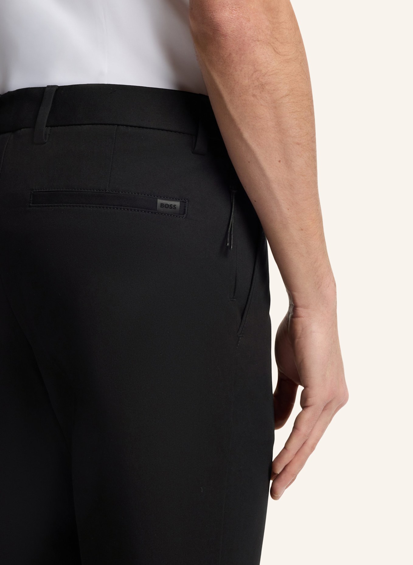 BOSS Casual Hose P-KANE1-ZIP: SCHWARZ