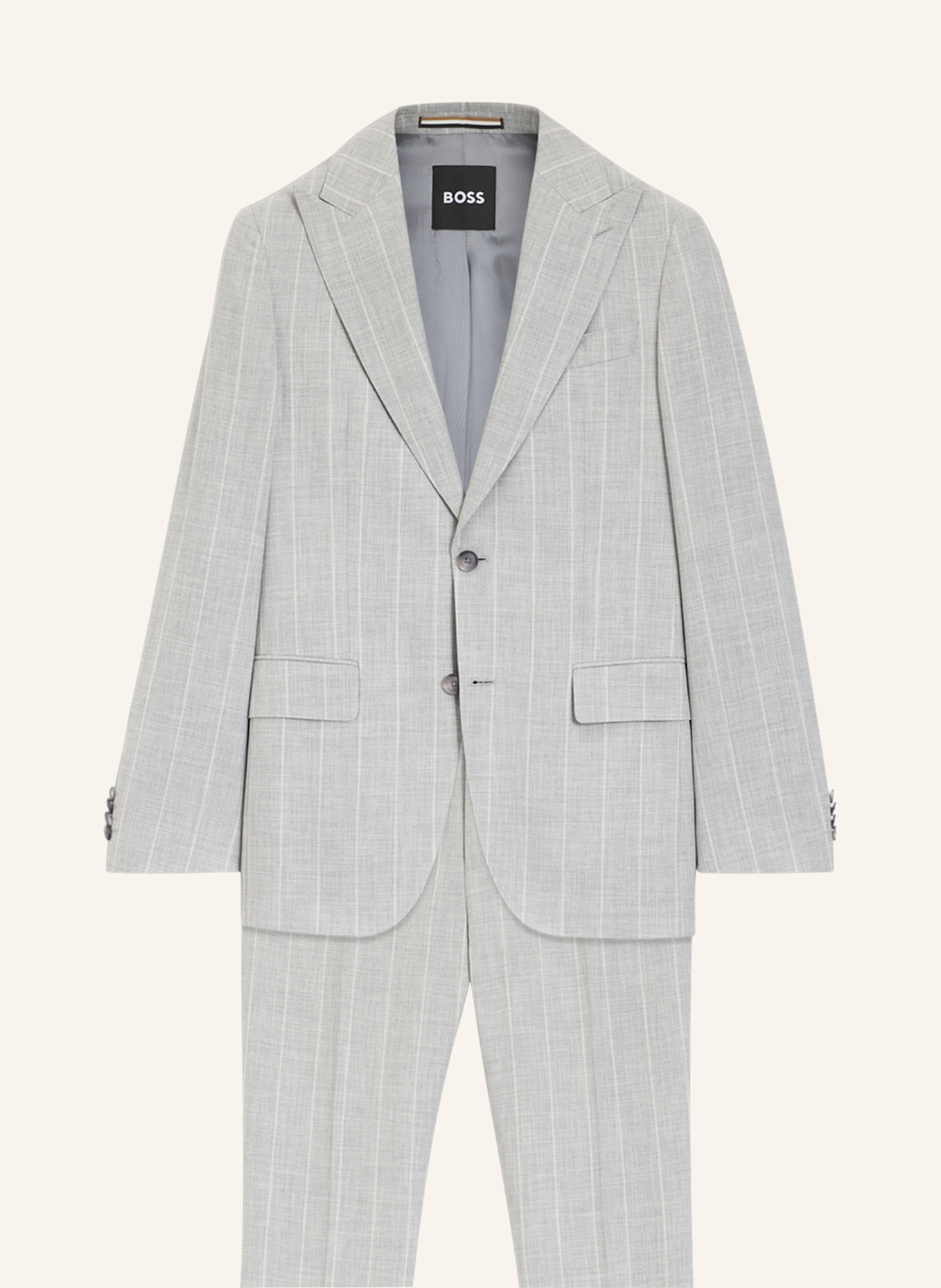 BOSS Business Anzug C-HUGE-2PCS-PK-261 Slim Fit: HELLGRAU