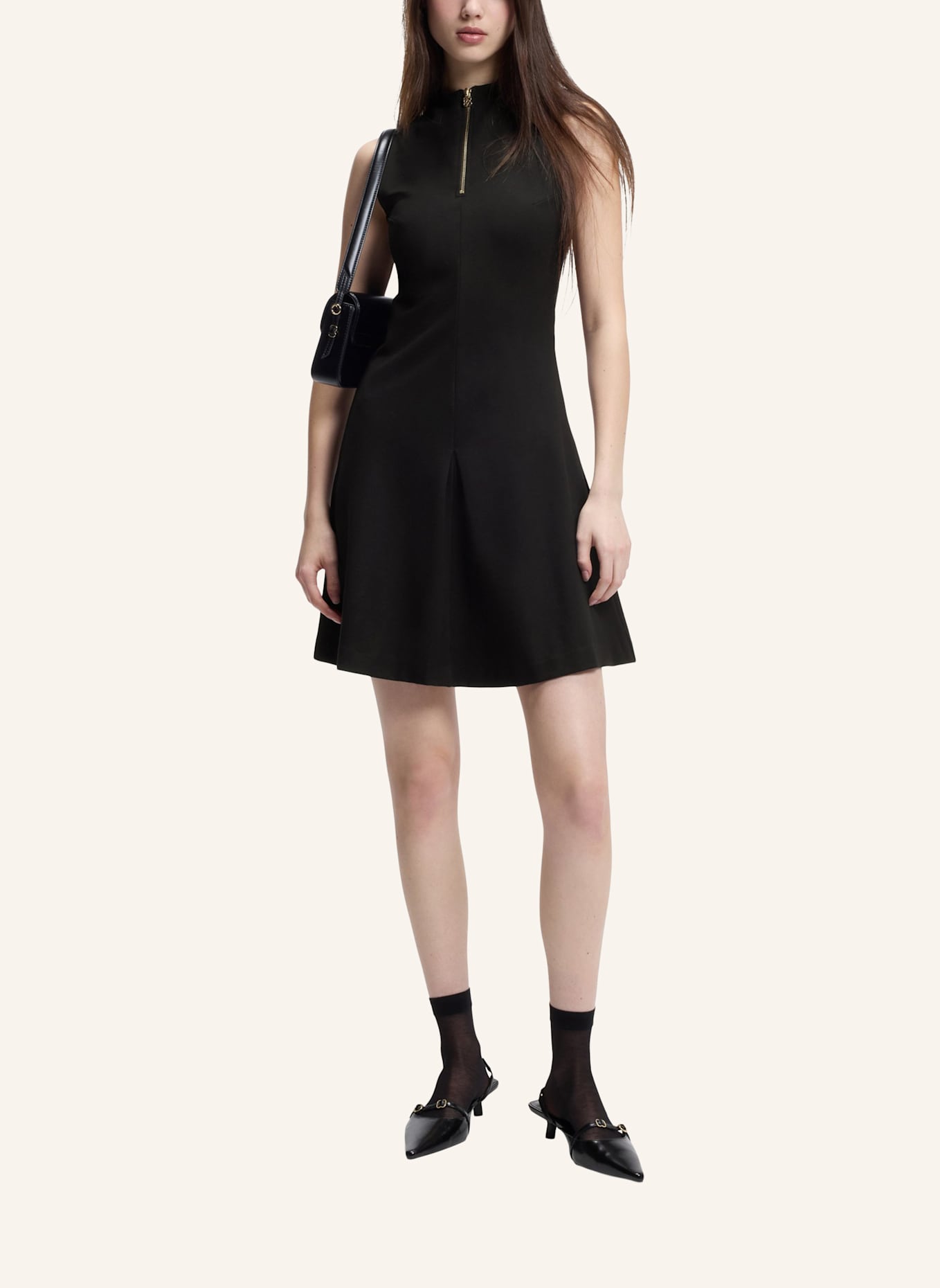 HUGO Jersey-Kleid NOELLA Regular Fit: SCHWARZ