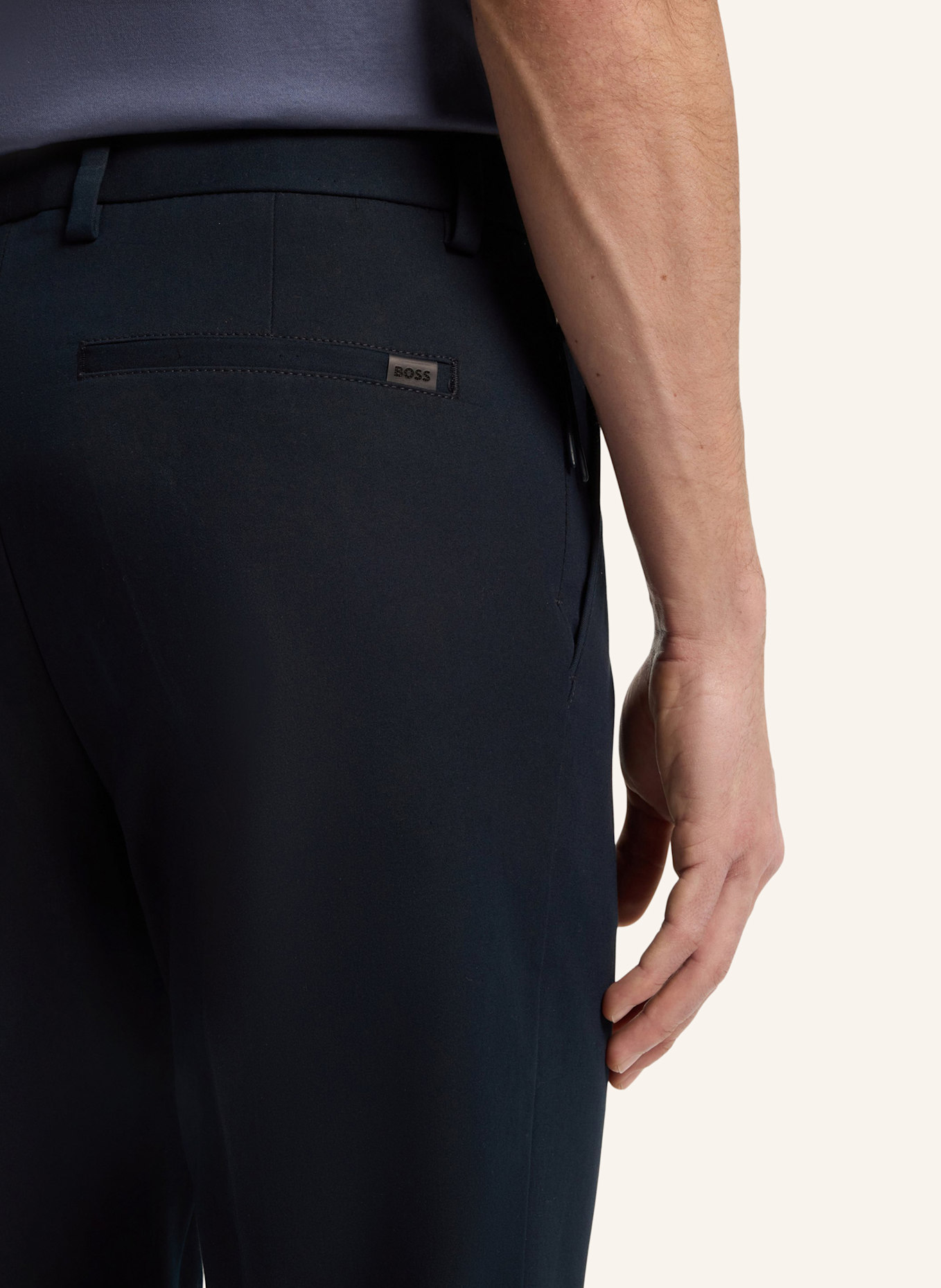 BOSS Casual Hose P-KANE1-ZIP: DUNKELBLAU