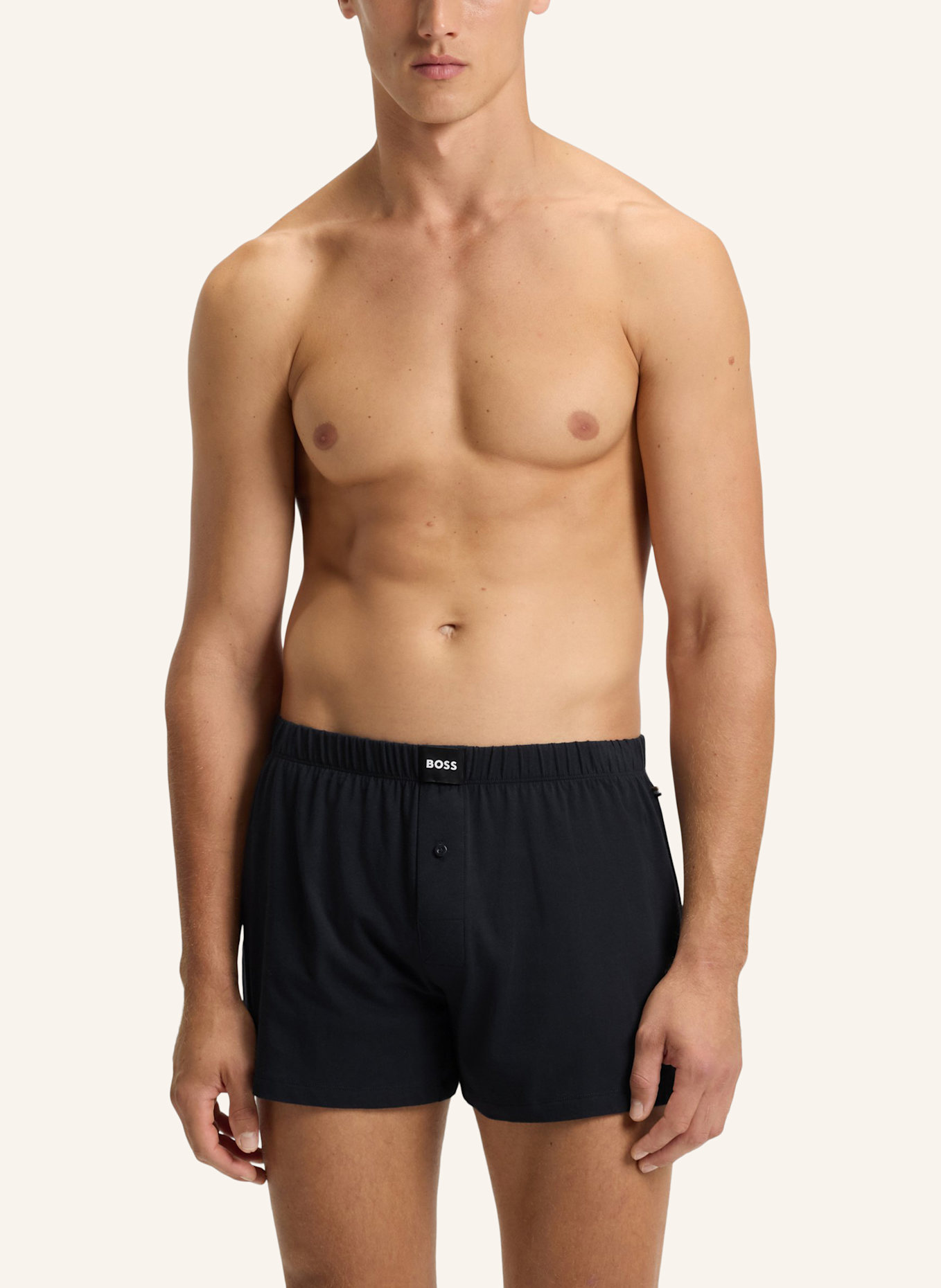BOSS Boxershort 2P JERSEY BOXER: DUNKELBLAU