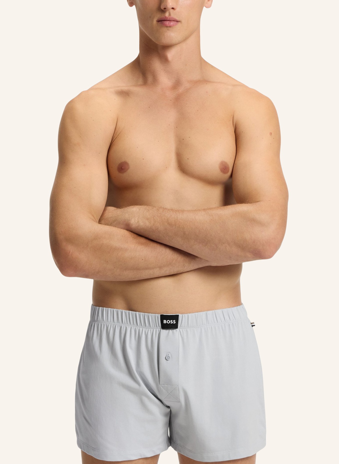 BOSS Boxershort 2P JERSEY BOXER: DUNKELBLAU