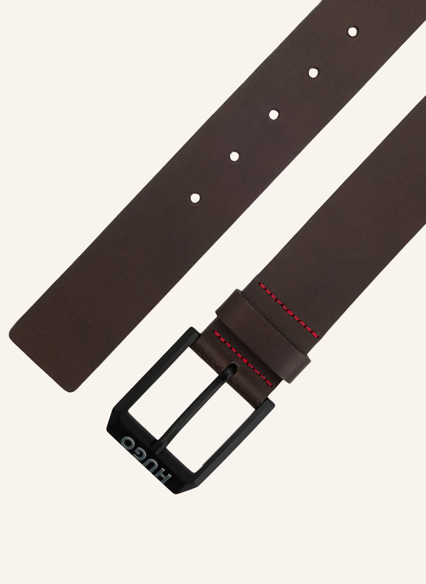 HUGO Ledergürtel GELIO: DUNKELBRAUN