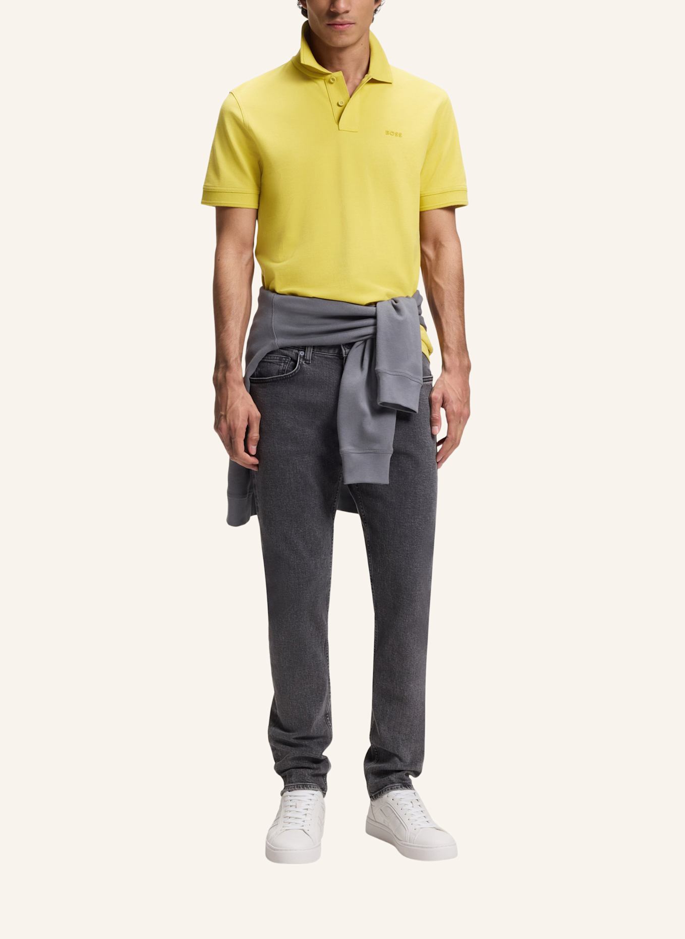 BOSS Piqué-Poloshirt PRIME: GELB