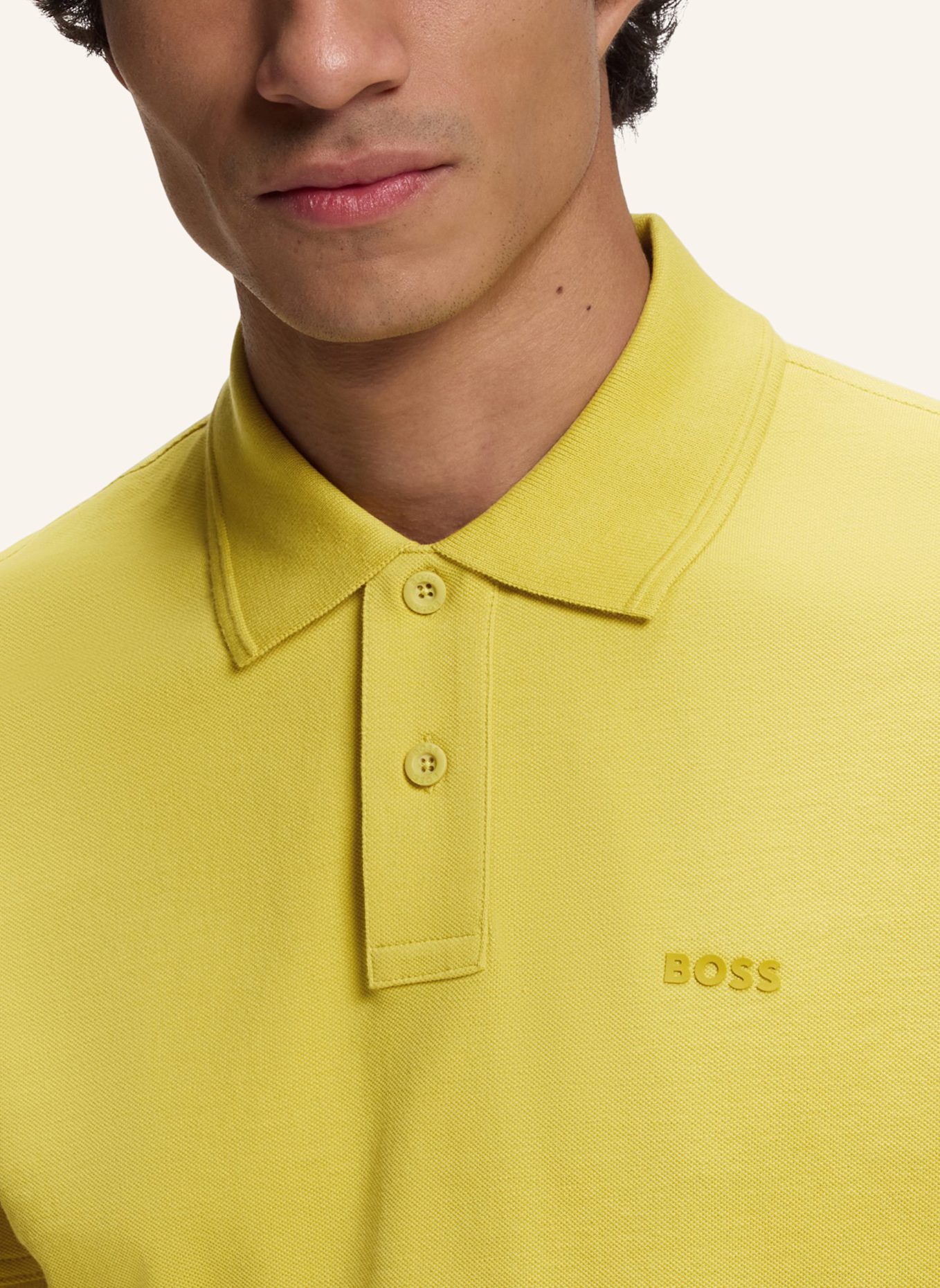 BOSS Piqué-Poloshirt PRIME: GELB