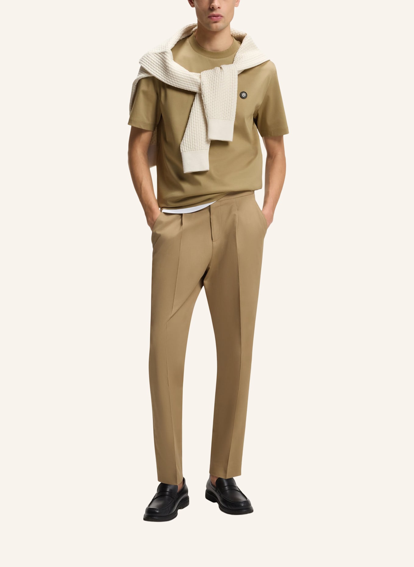 BOSS T-Shirt C-TAUT 01 Regular Fit: KHAKI