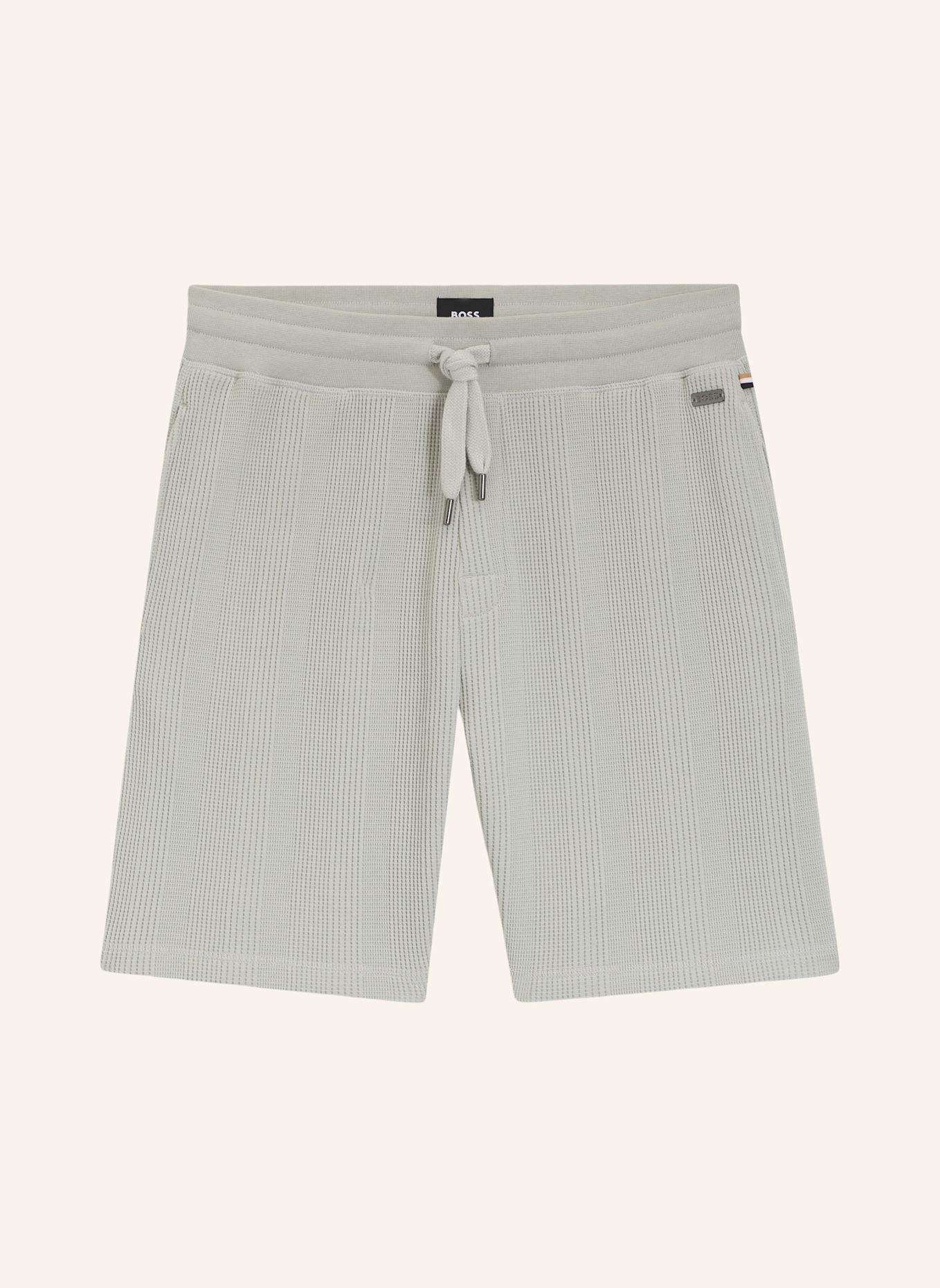 BOSS Loungewear Unterteil STRUCTURE SHORTS: HELLGRAU