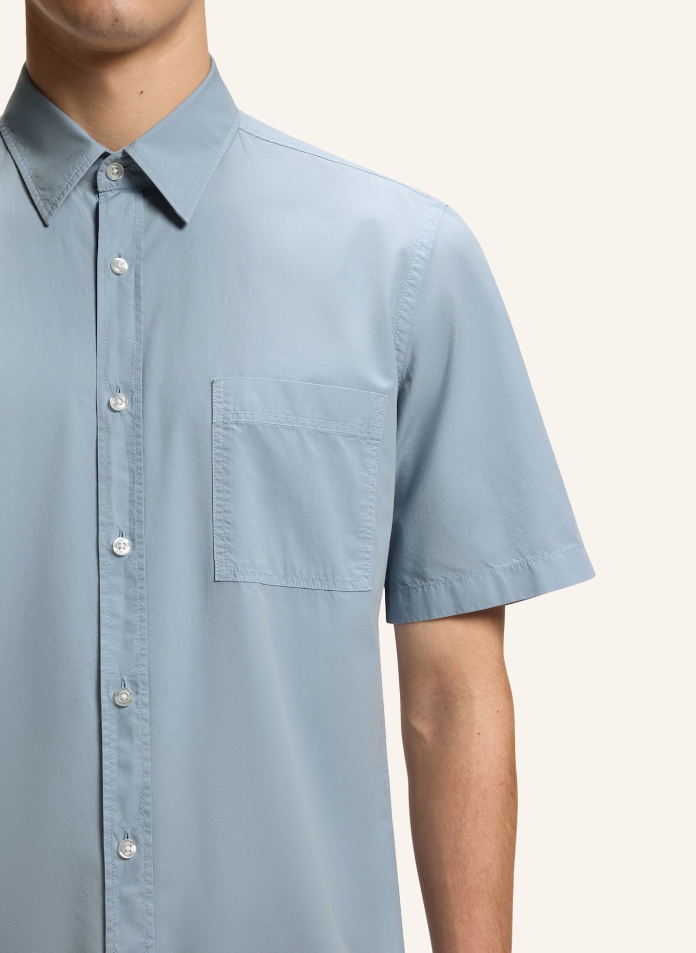 BOSS Casual Hemd RELEGANT_6-SHORT_M Regular Fit: HELLBLAU