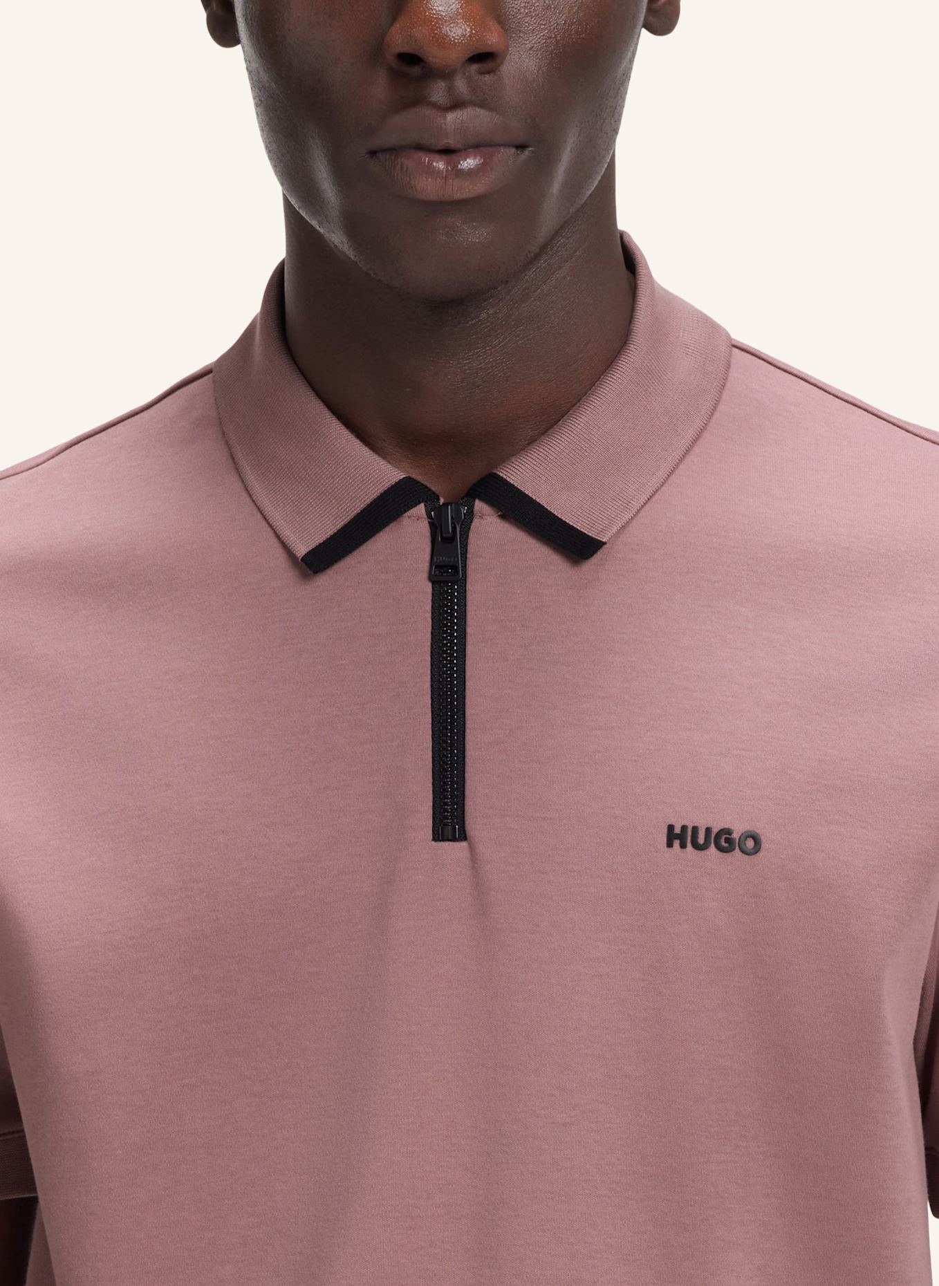 HUGO Poloshirt DALOMINO Regular Fit: HELLBRAUN