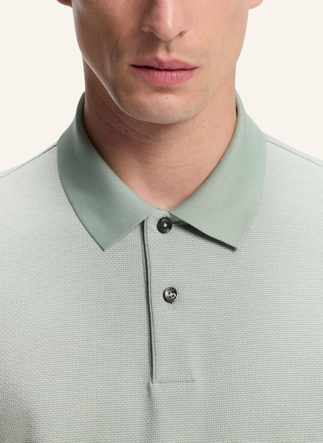 BOSS Piqué-Poloshirt PARLAY: HELLGRÜN