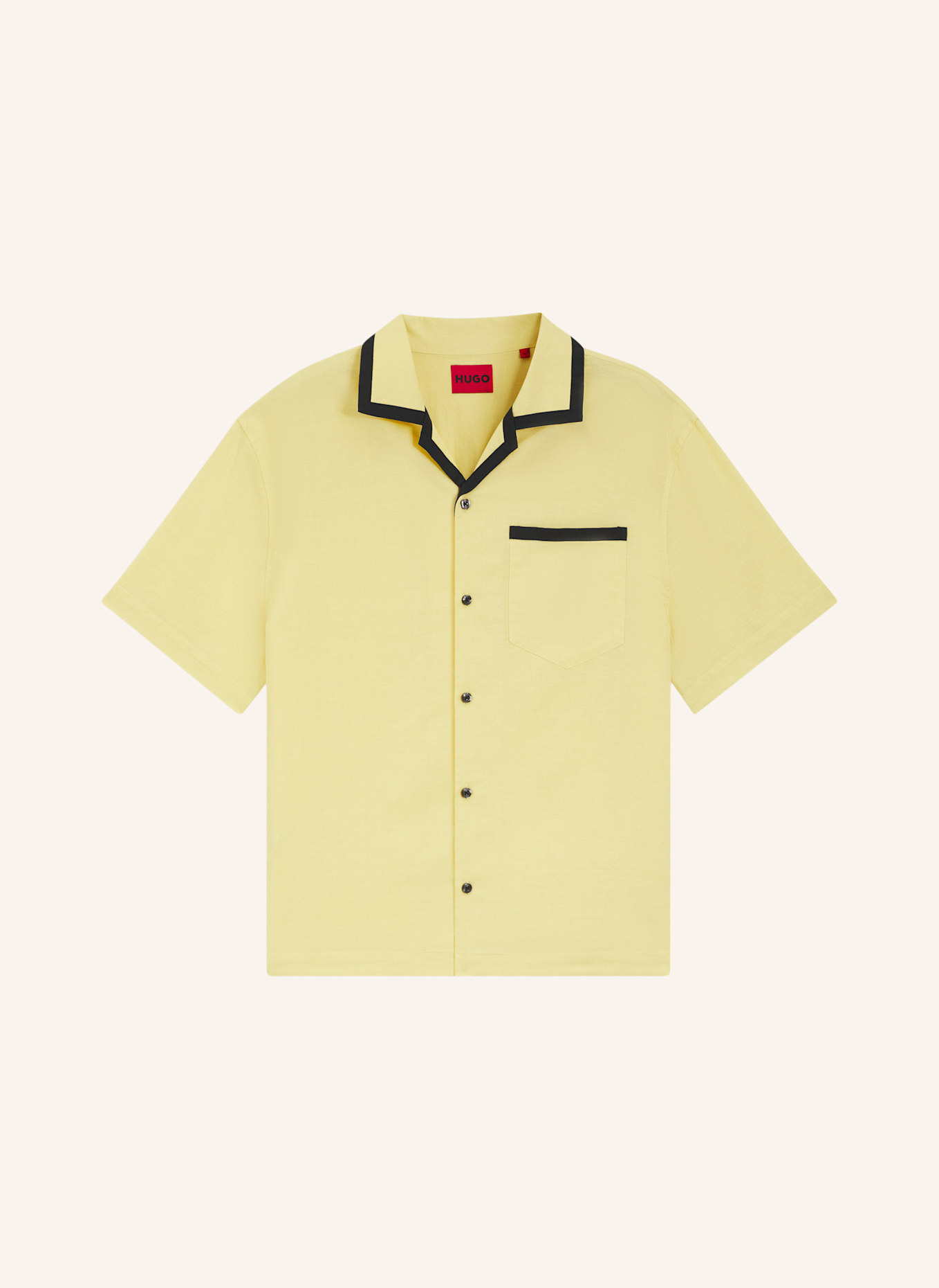 HUGO Business Hemd EXOLINO Oversize Fit: GELB