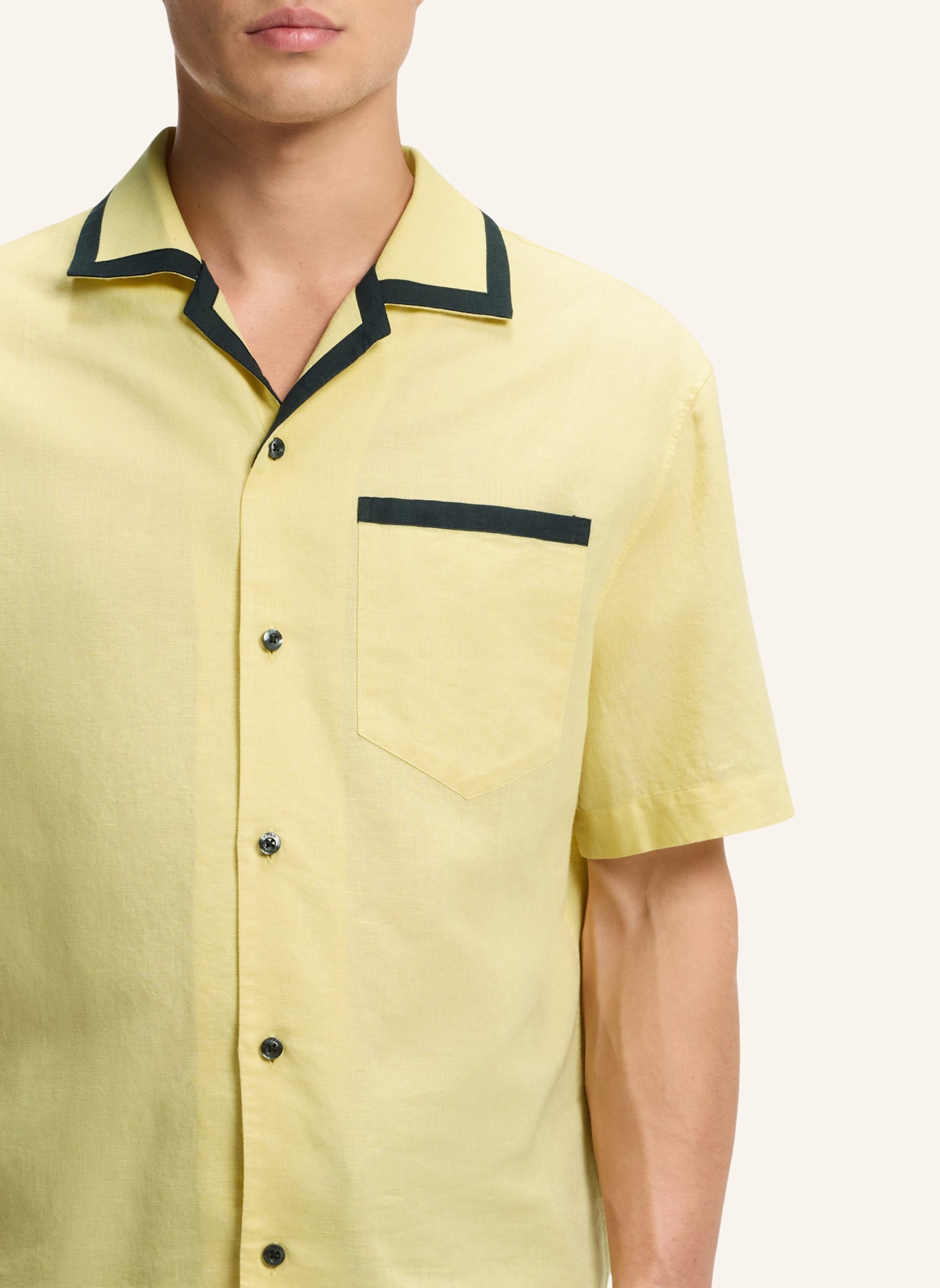 HUGO Business Hemd EXOLINO Oversize Fit: GELB