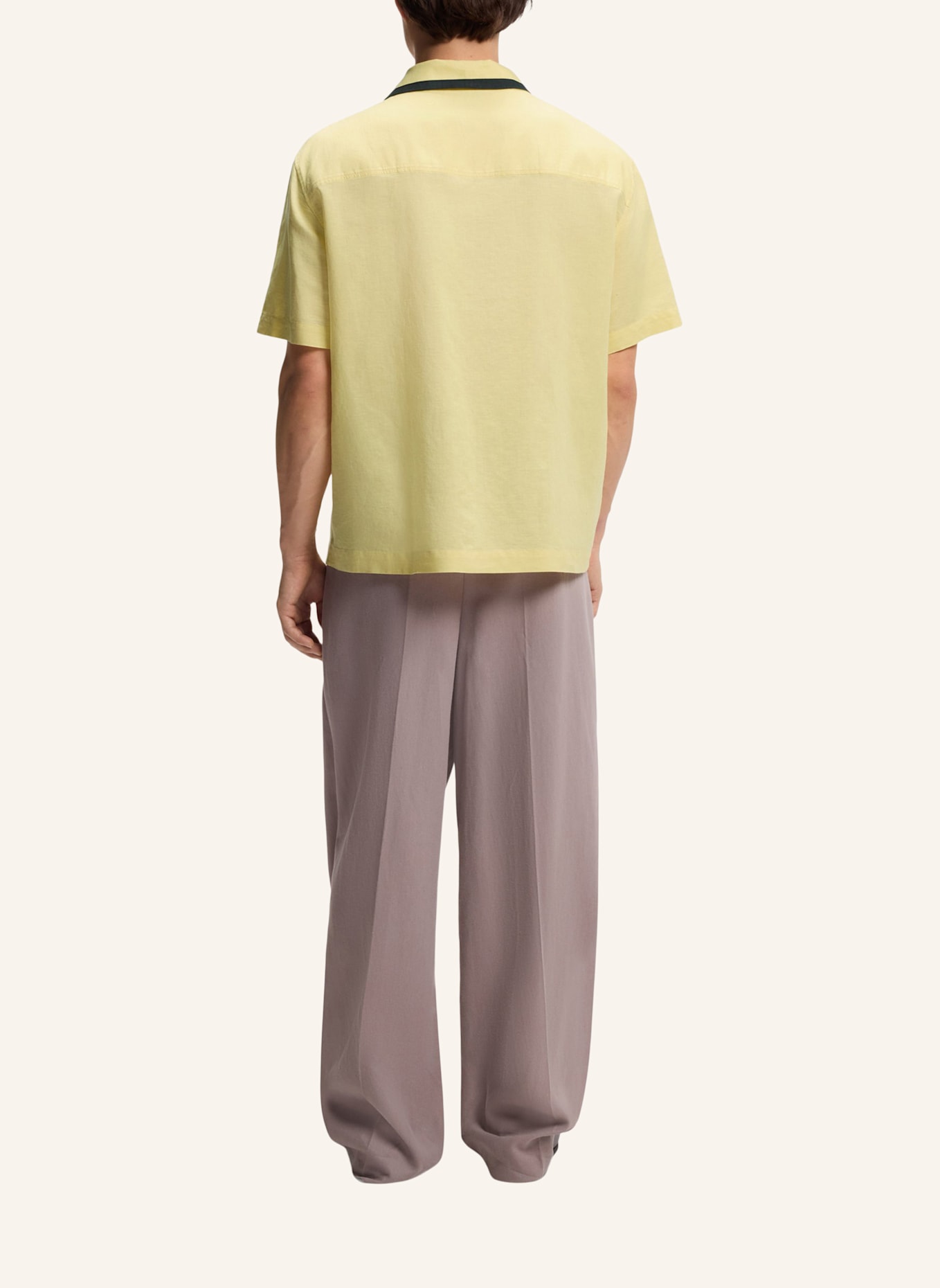 HUGO Business Hemd EXOLINO Oversize Fit: GELB