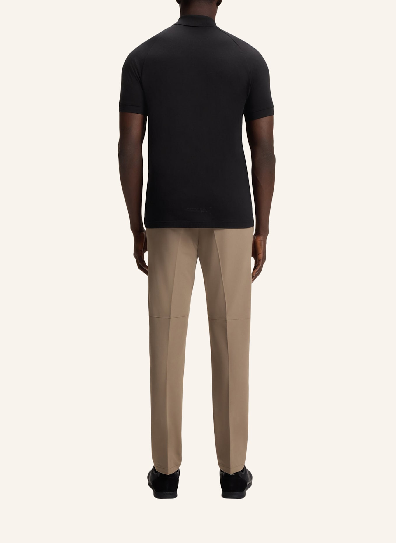 BOSS Poloshirt PL_GLOBE PATTERN Regular Fit: SCHWARZ